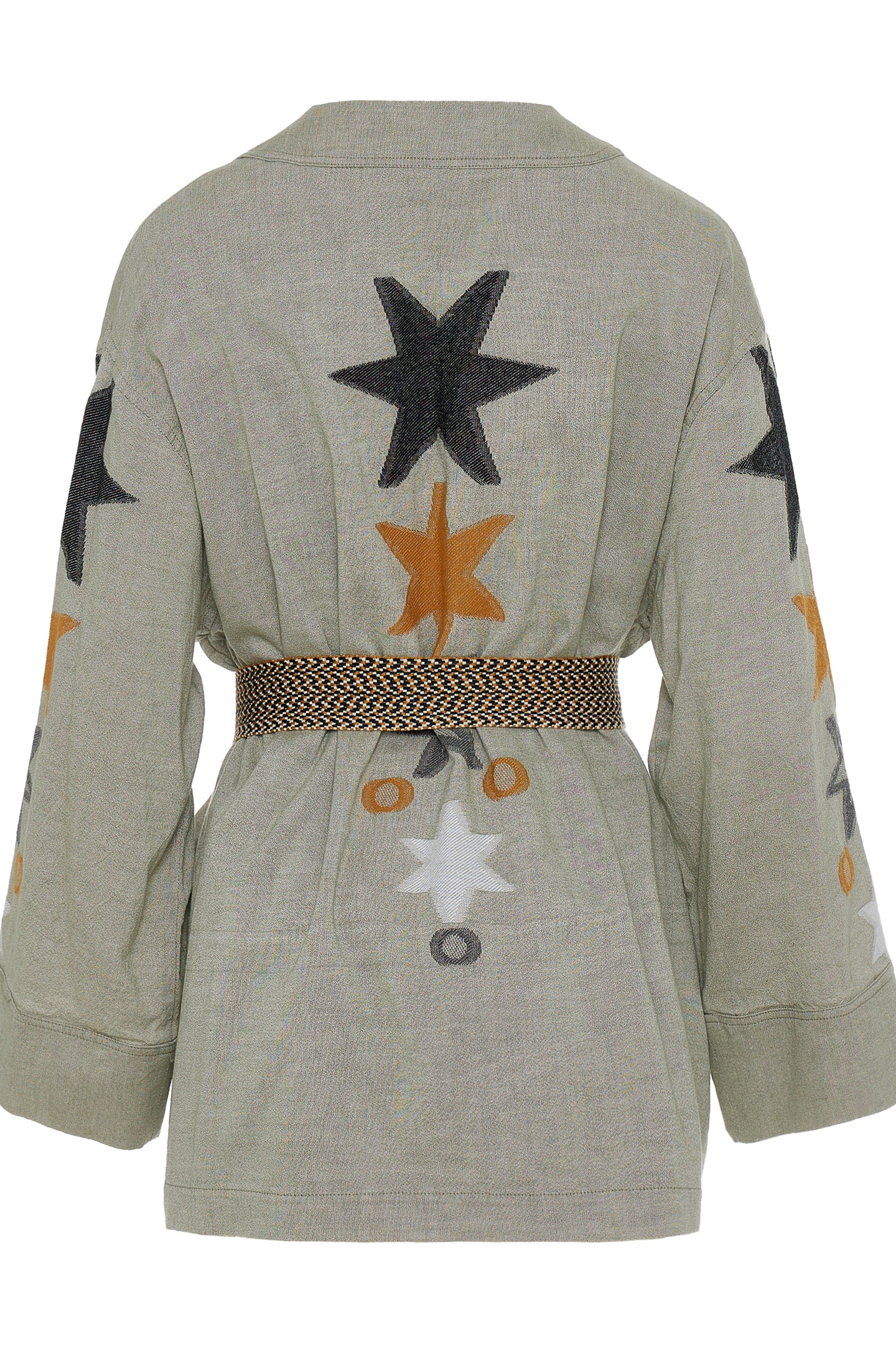 STARS JACKET JACQUARD WITH BELT KHAKI 2