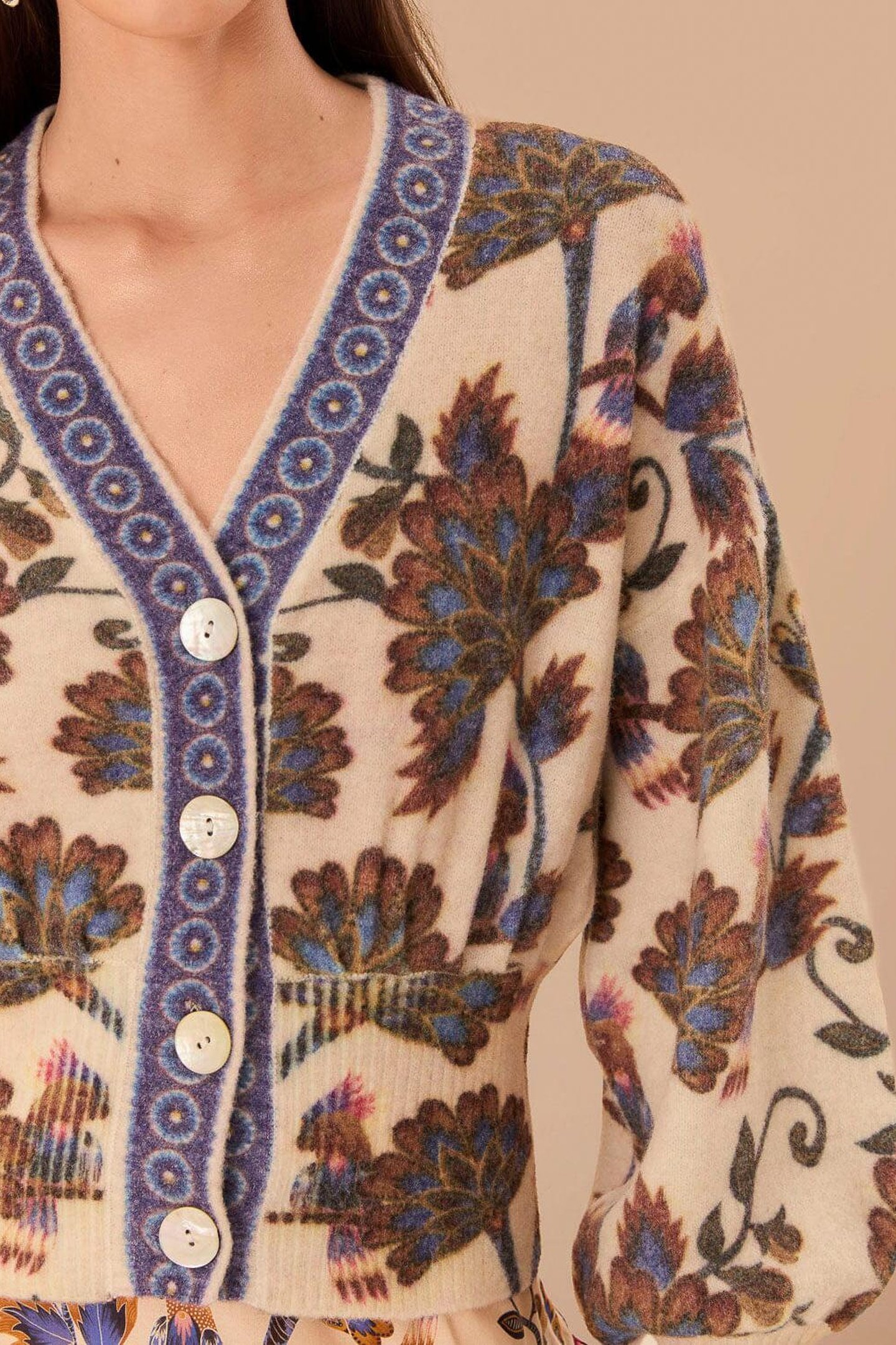 AINIKA MAXI FLORAL KNIT CARDIGAN 2