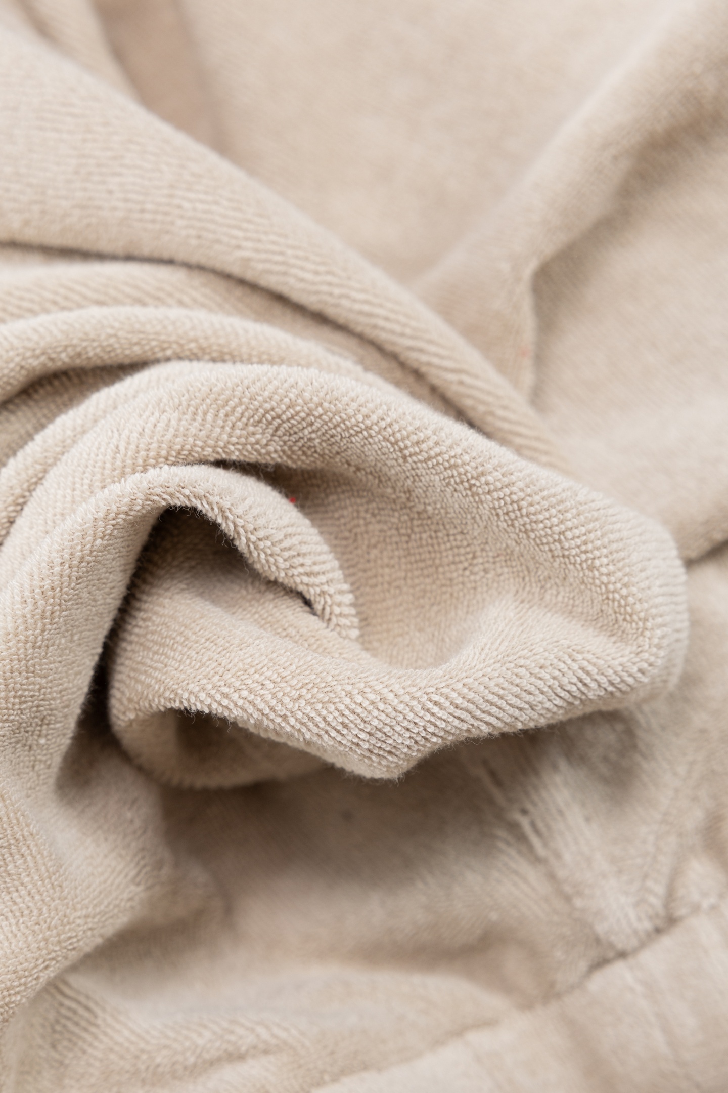 BEIGE TERRY CLOTH BERMUDA SHORTS 6