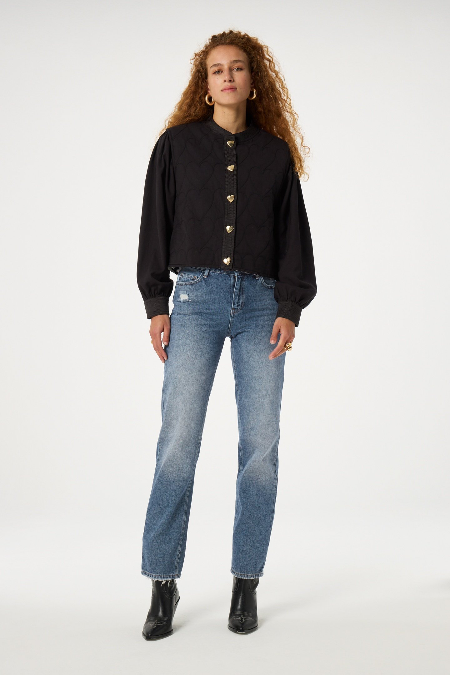 MARIE STRAIGHT LOW-RISE JEANS AUTHENTIC WASH 1