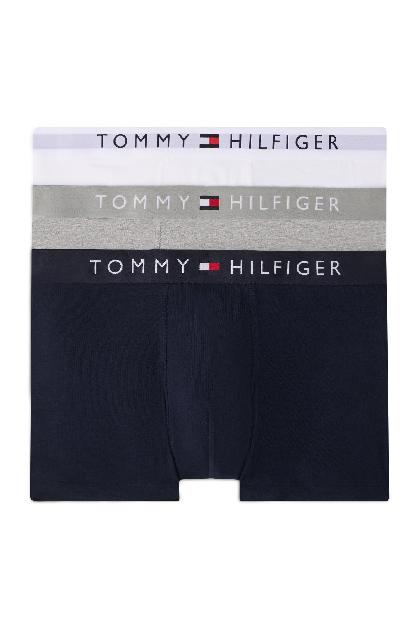 3-PACK WAISTBAND TRUNK GREY HTR/WHITE/DESERT SKY 6