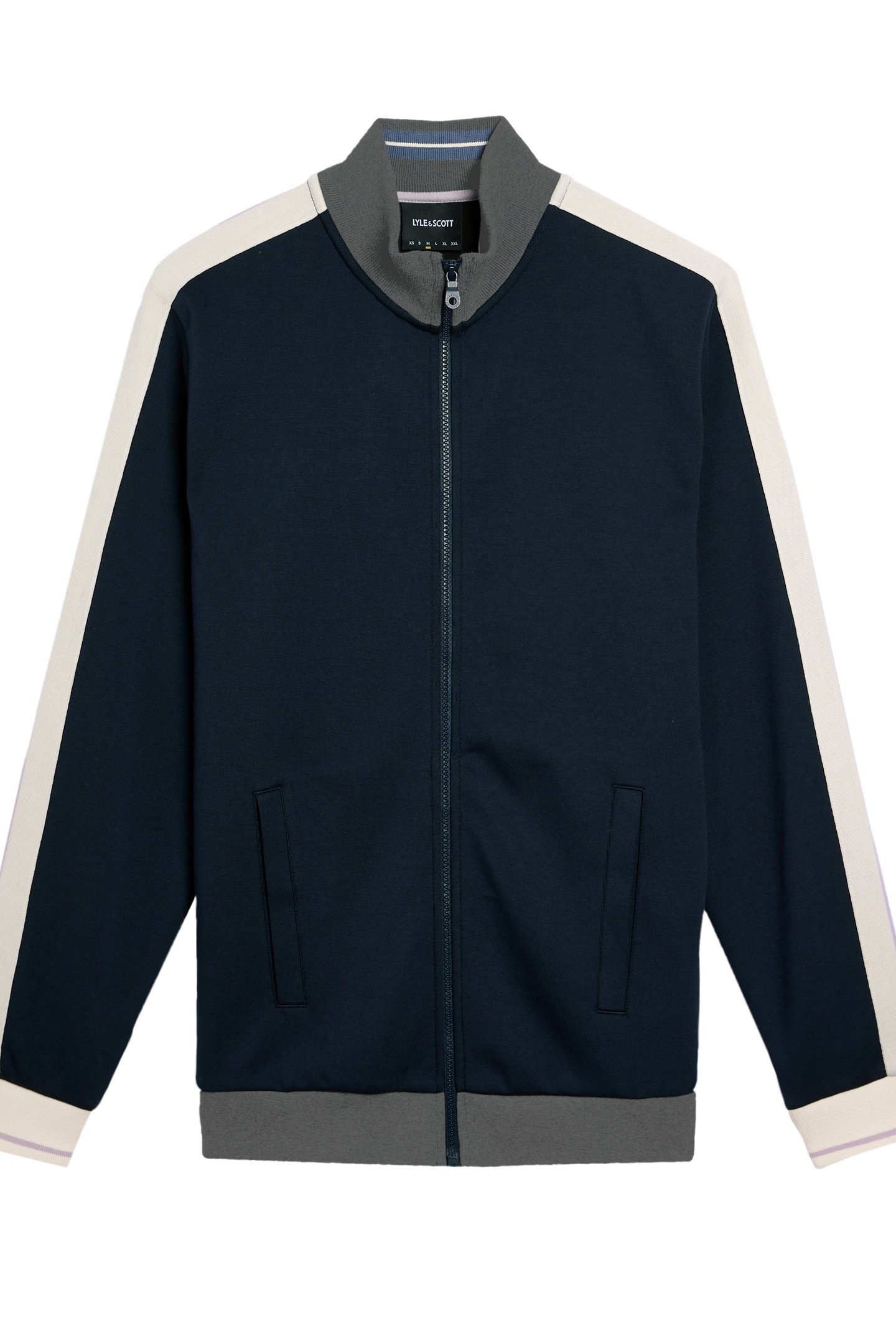TAPED FULL ZIP TRACK TOP DARK NAVY 4