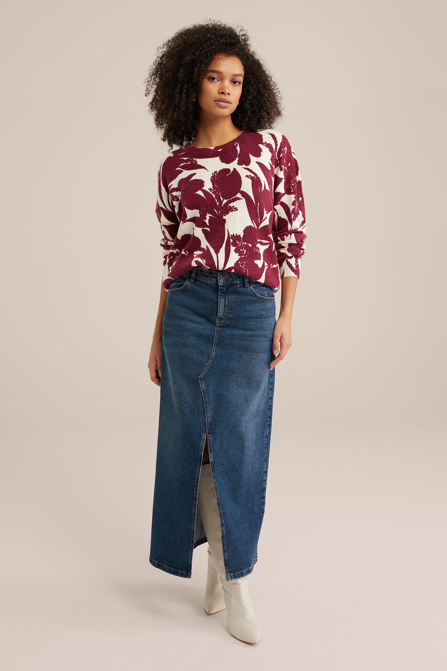 KNITTED PULLOVER VINTAGE RED 2