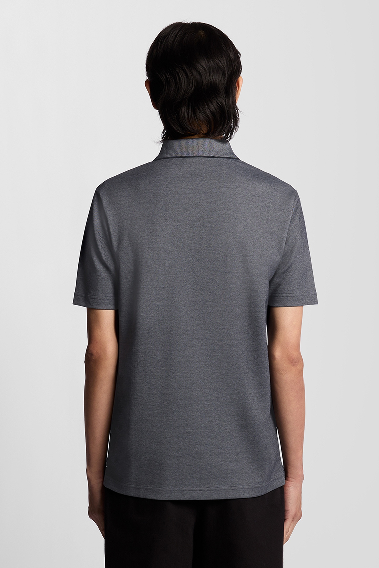 PIQUE INTERLOCK POLO SHIRT CHAMBRAY BLUE 2