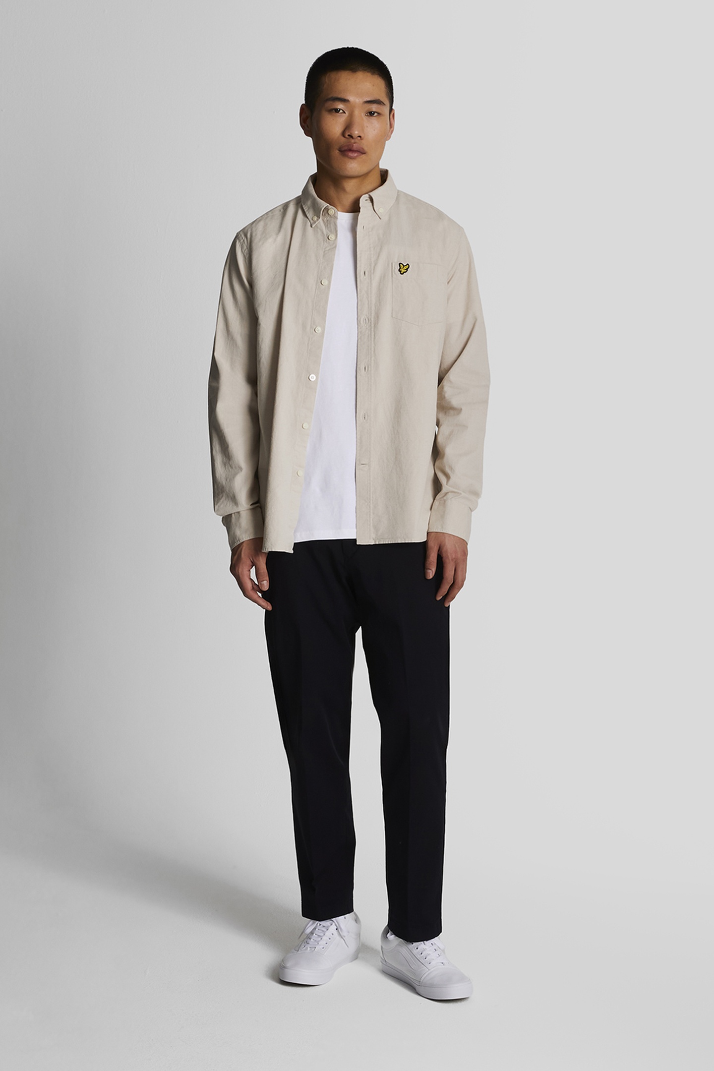 COTTON LINEN BUTTON DOWN SHIRT COVE 2