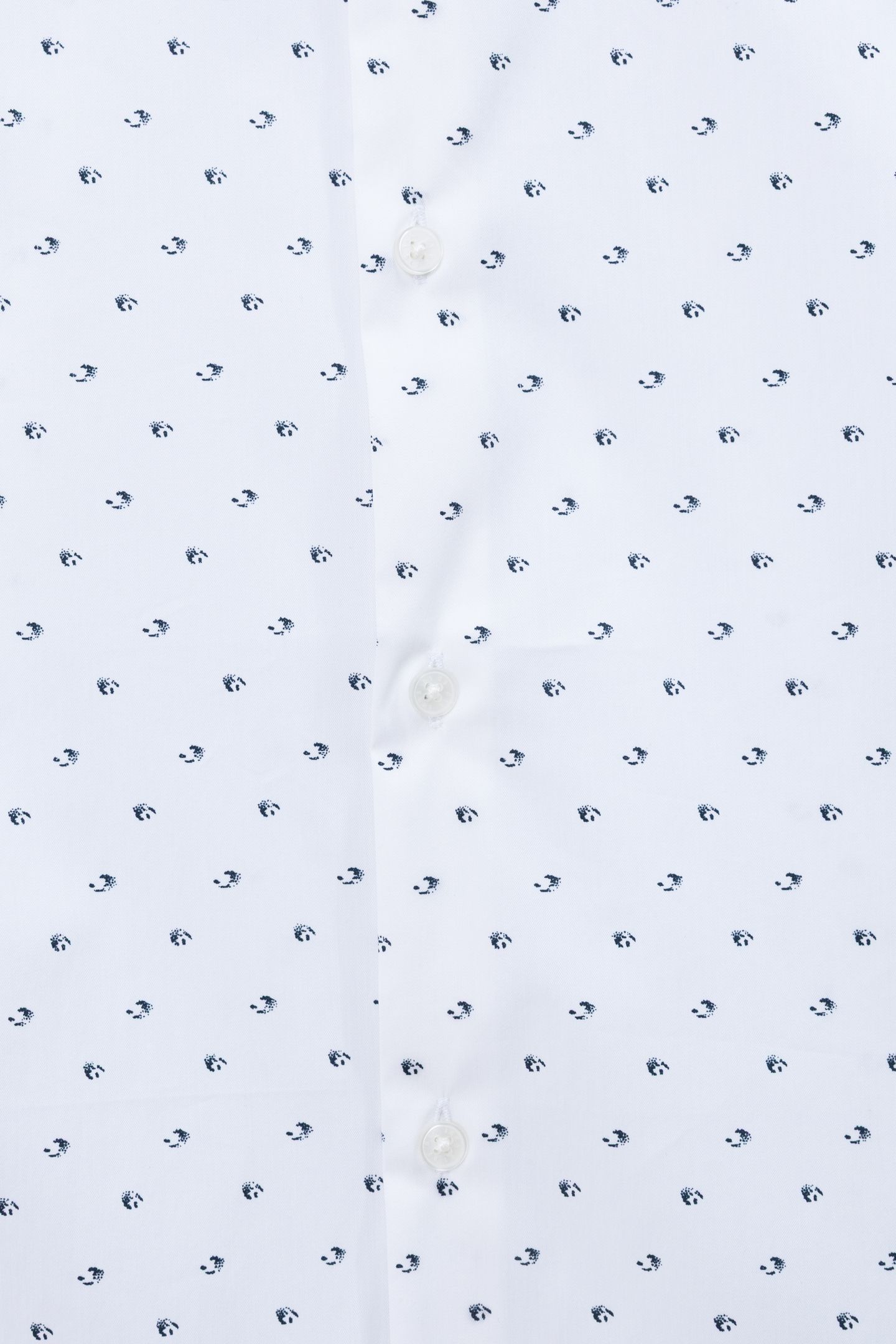 WHITE SLIM SHIRT WITH MINIMALIST PRINT 7