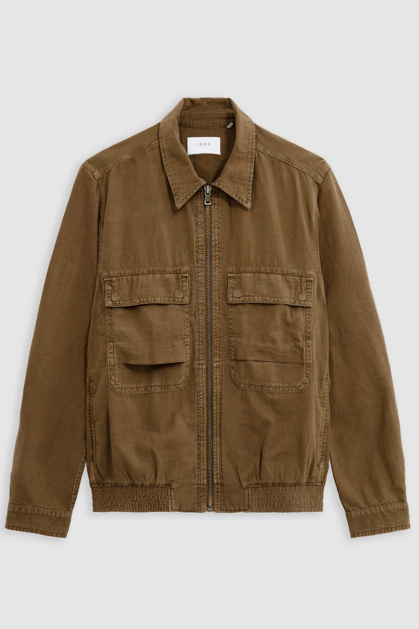 BRONZE COTTON LINEN ARMY-STYLE JACKET 5