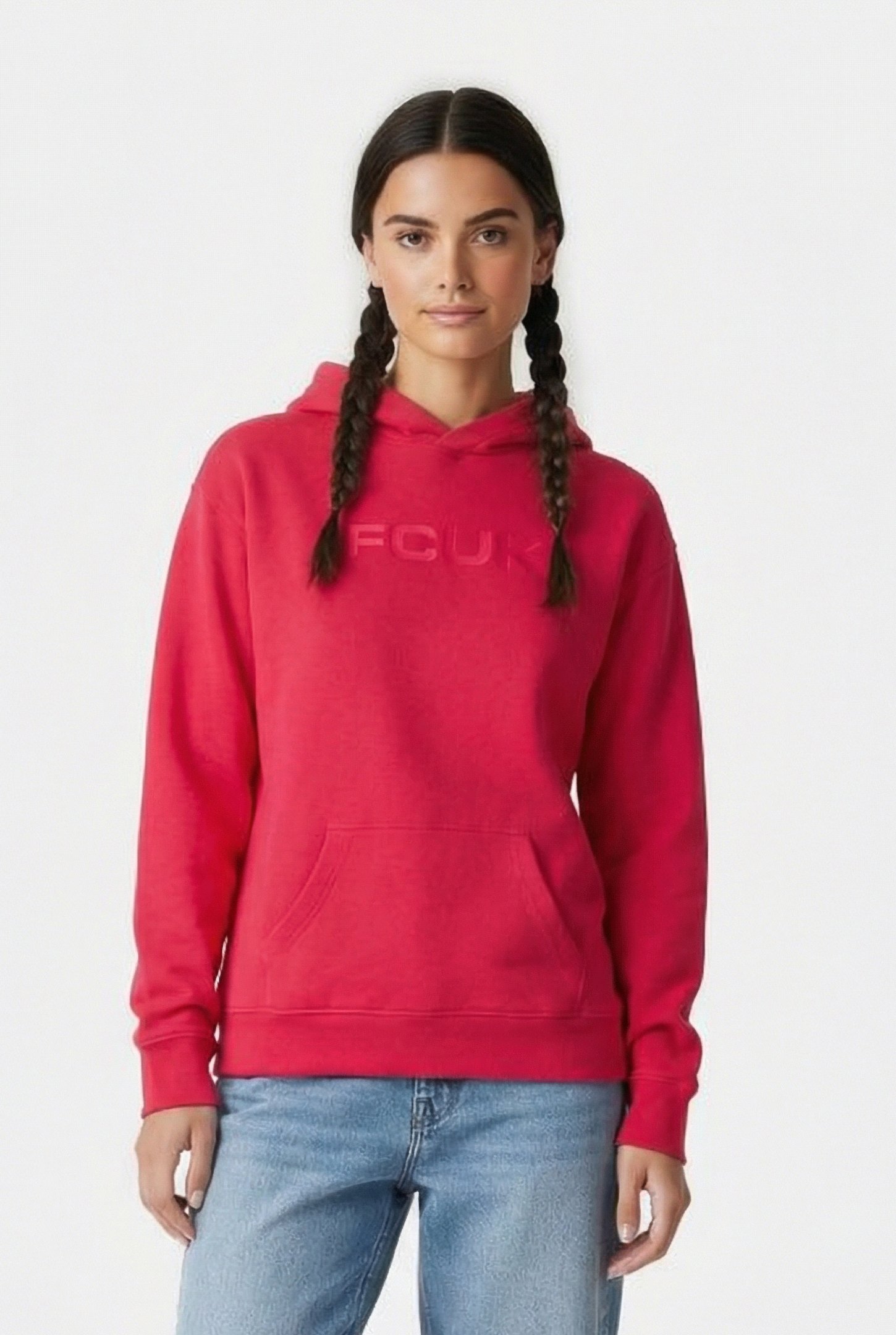 FCUK OVERSIZED HOODIE VIRTUAL PINK by French Connection