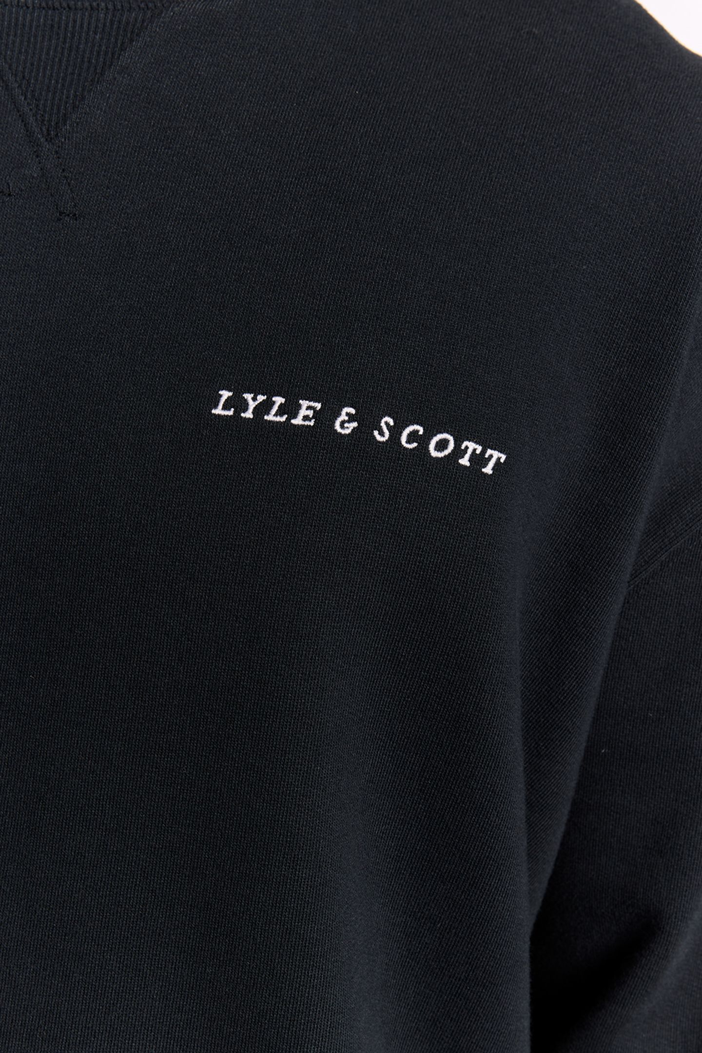 SCRIPT BRUSHBACK CREW NECK SWEATSHIRT DARK NAVY 3