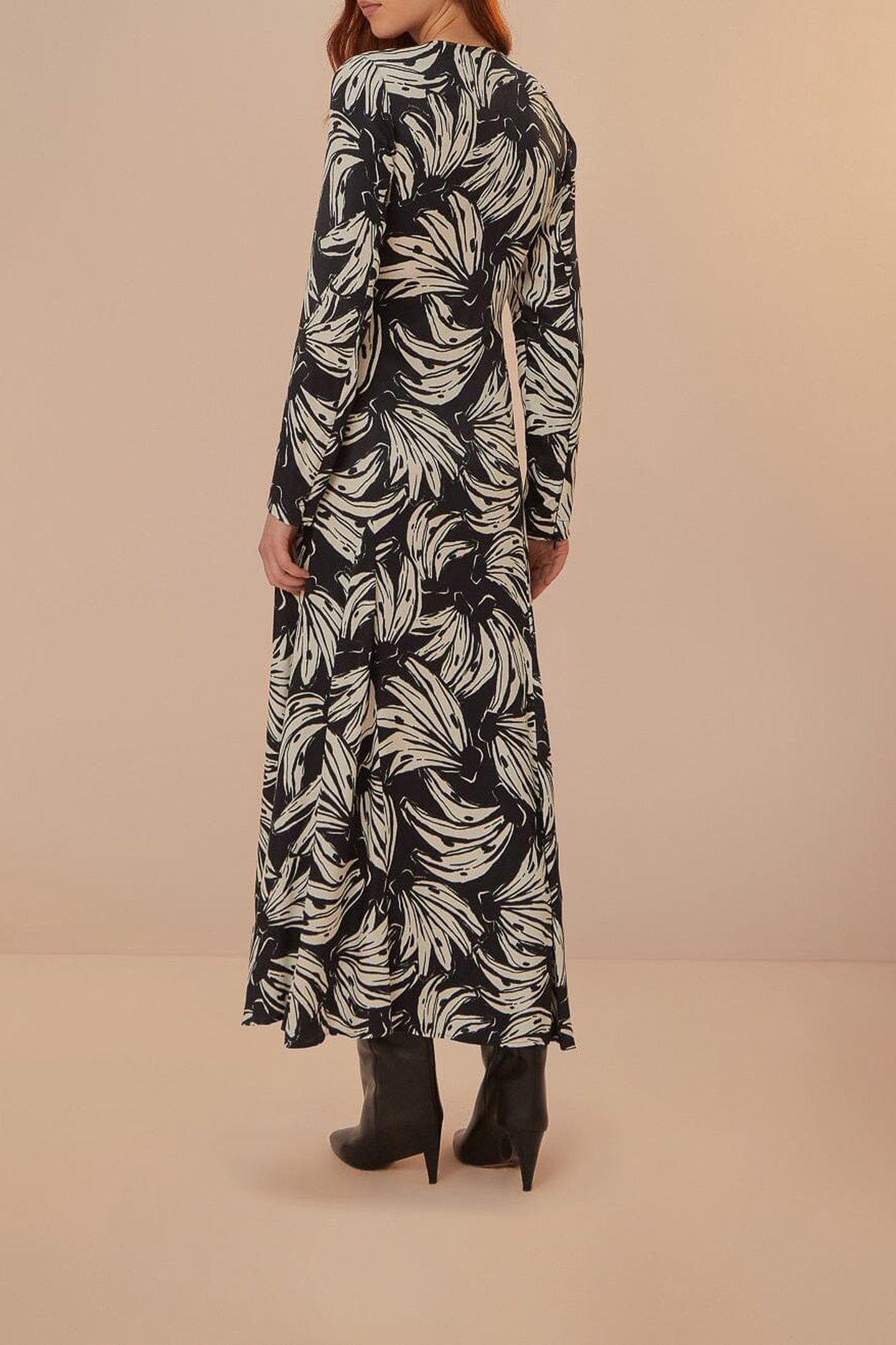 BOSSA BANANA BLACK MIDI DRESS 2