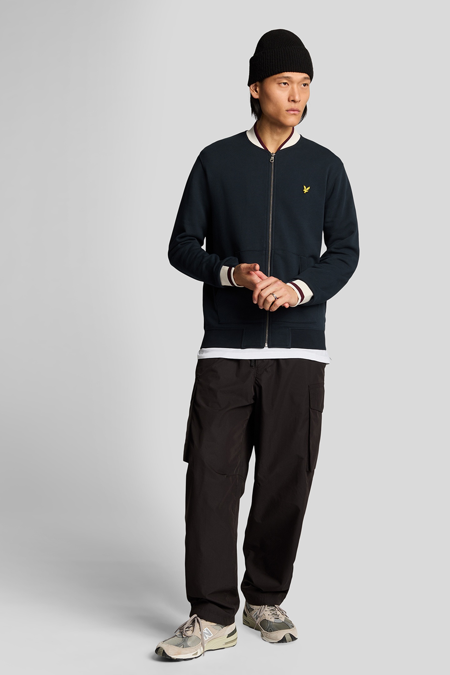 HALF TIPPED JERSEY BOMBER DARK NAVY 1