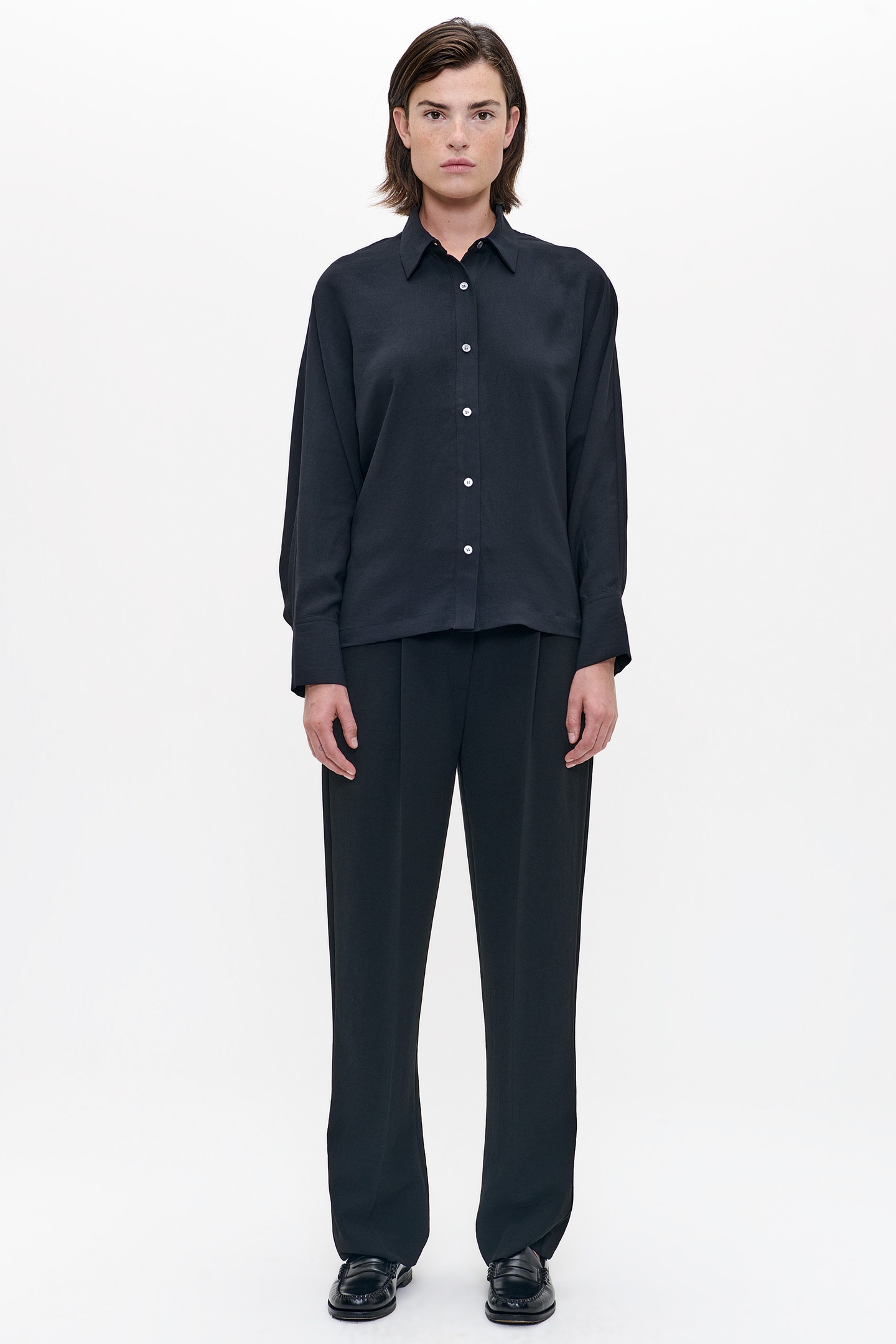 FLUID BAT-SLEEVE SHIRT BLACK 3