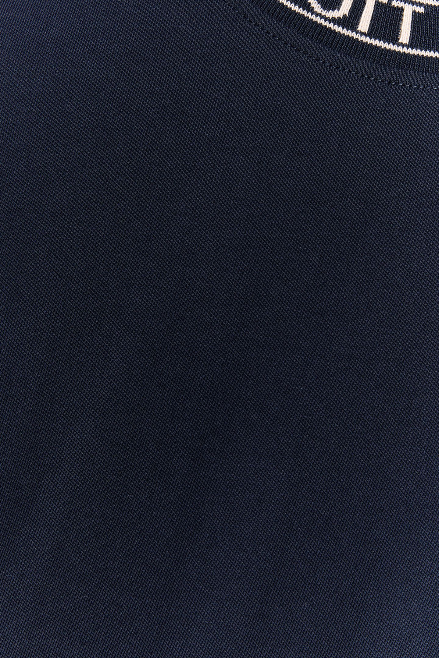 LOGO RIBBED T-SHIRT DARK NAVY/BONE WHITE 5