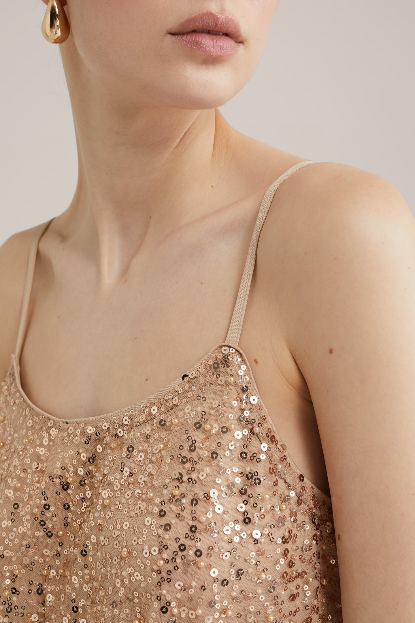 DRESS MAXI LENGTH GOLD 9