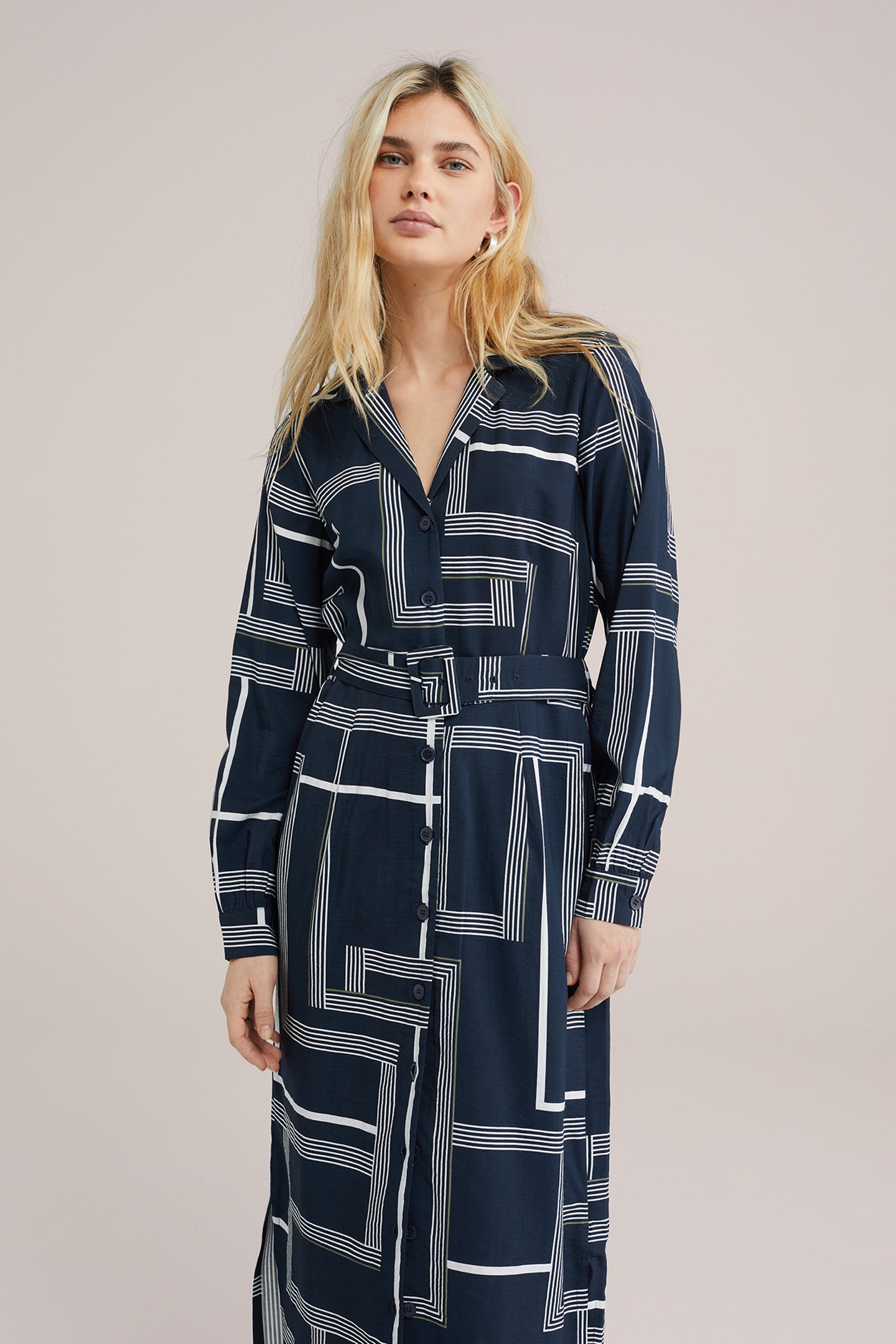 DRESS MID LENGTH NAVY BLUE 11