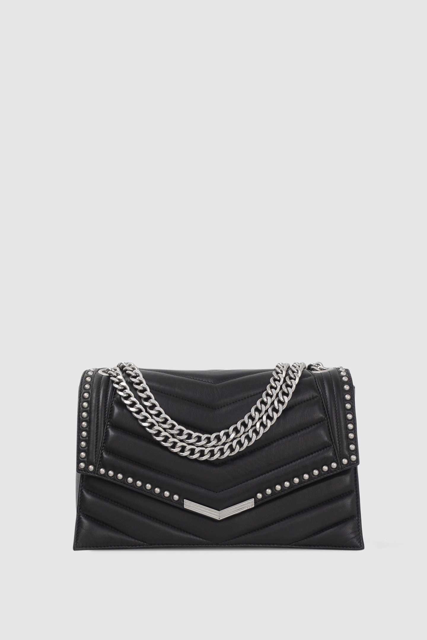 BLACK STUDDED LEATHER THE 1 ROCK BAG SIZE L 2