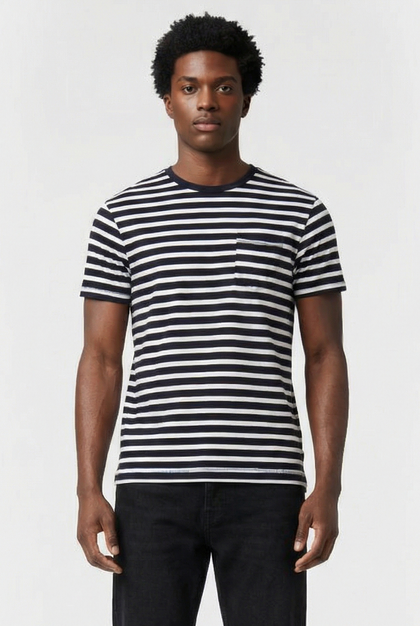 MID STRIPE POCKET Y/D SS25 MARINE/ECRU by French Connection