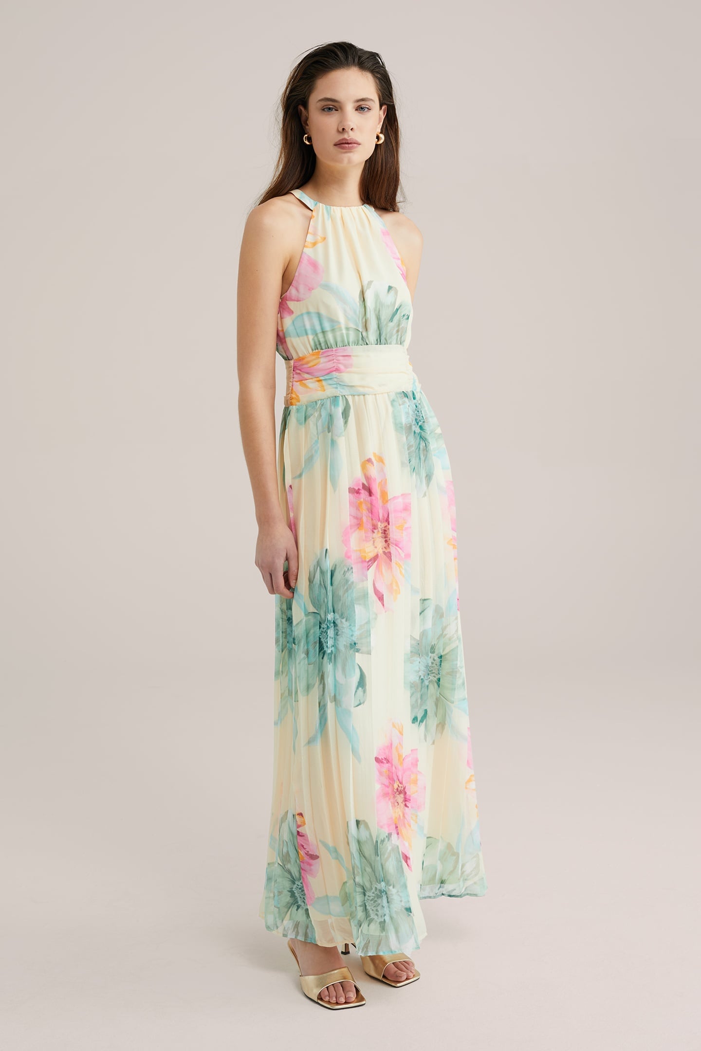 DRESS MAXI LENGTH LIGHT YELLOW 10