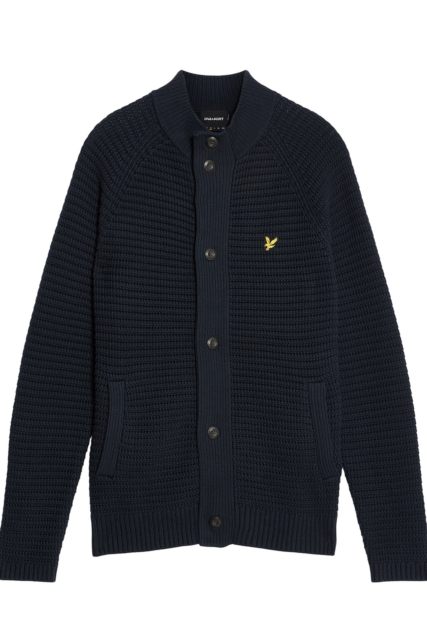 BUTTON THROUGH FUNNEL NECK JUMPER DARK NAVY 4