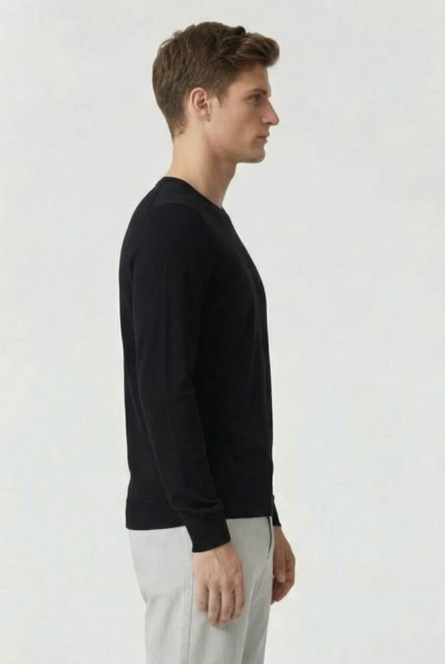SUPERIOR WOOL CREW NECK CK BLACK 3