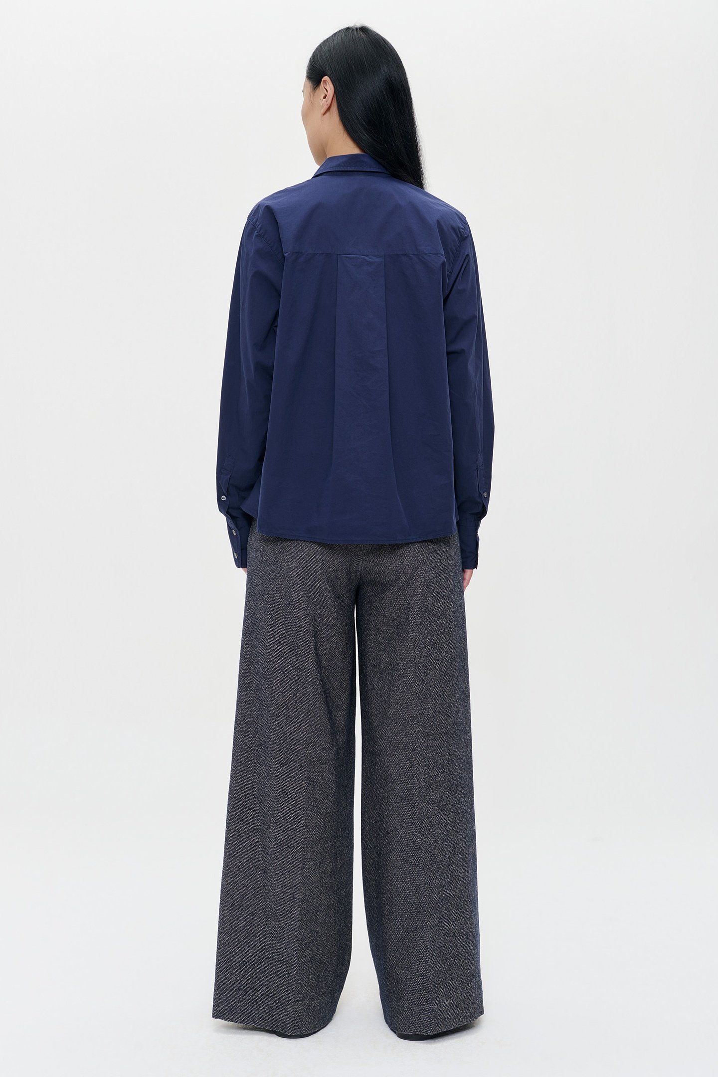 POPLIN BOXY SHIRT MIDNIGHT BLUE 2