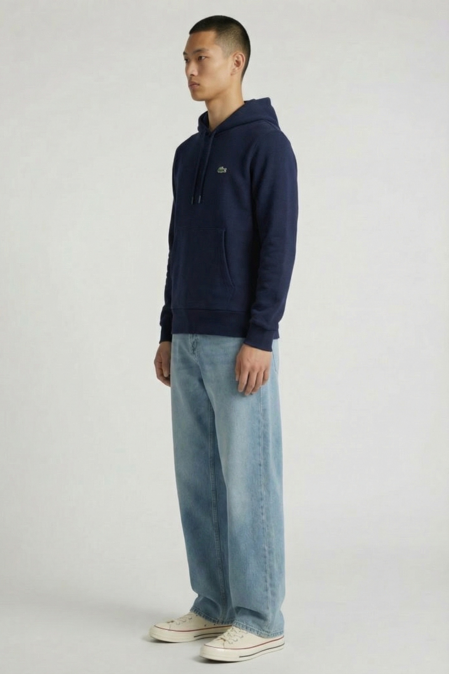 FLEECE HOODIE NAVY BLUE 3