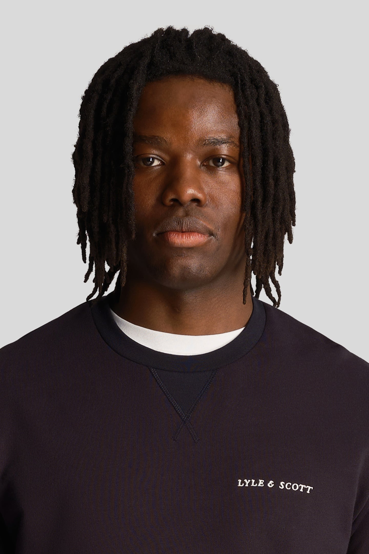 LOOPBACK EMBROIDERED CREW NECK SWEATSHIRT DARK NAVY 5