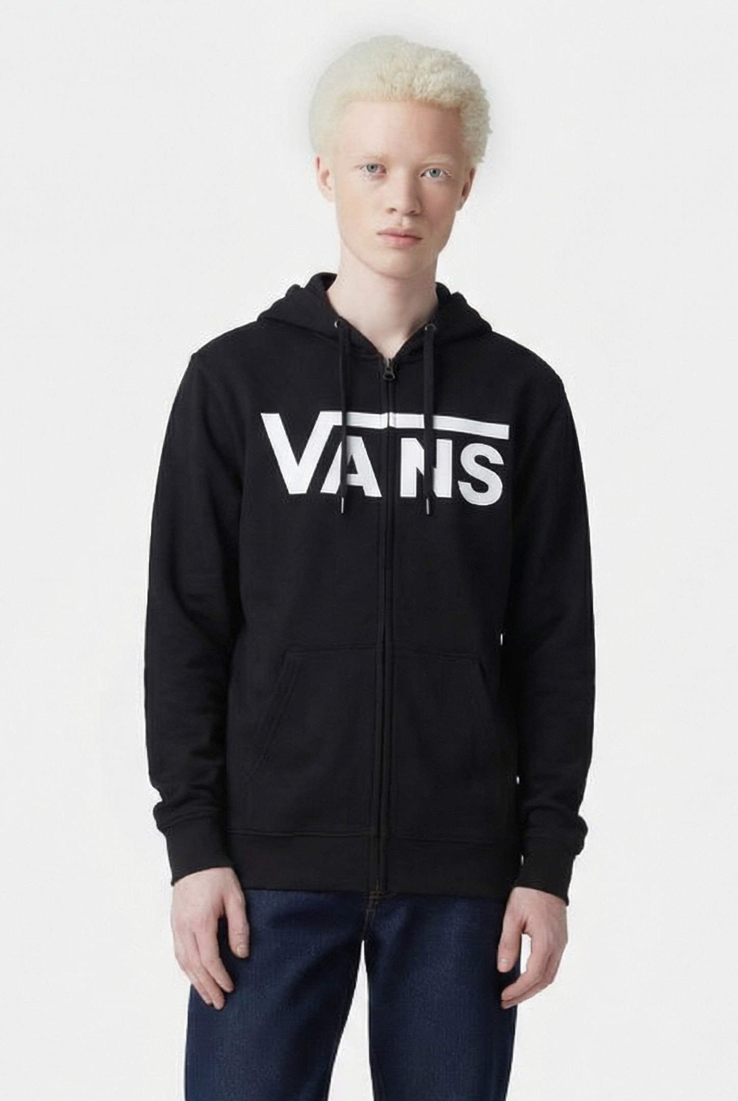 MN VANS CLASSIC ZIP HOODIE II BLACK/WHITE 1