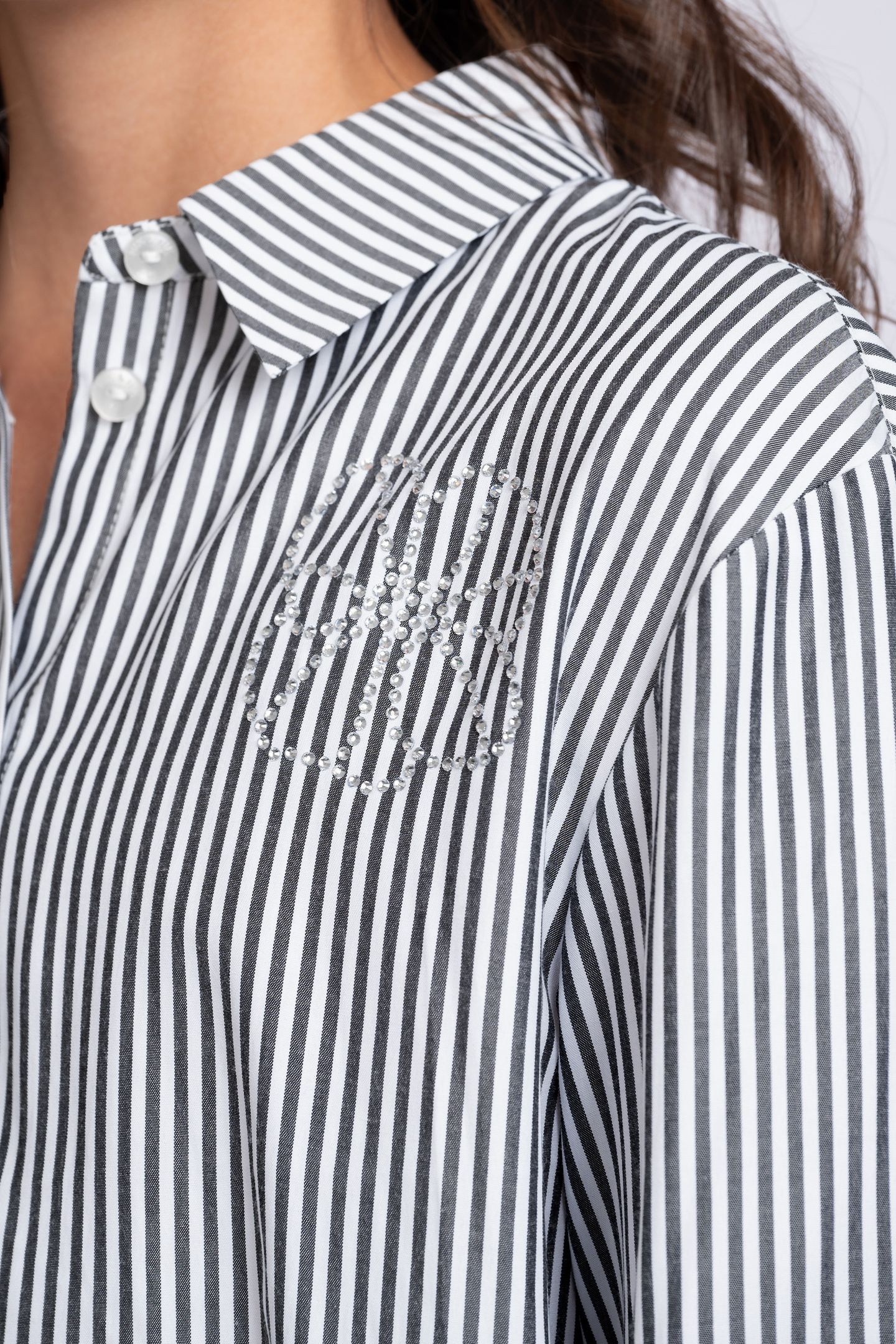 NAOMI BLOUSE BLACK/OFF WHITE 4