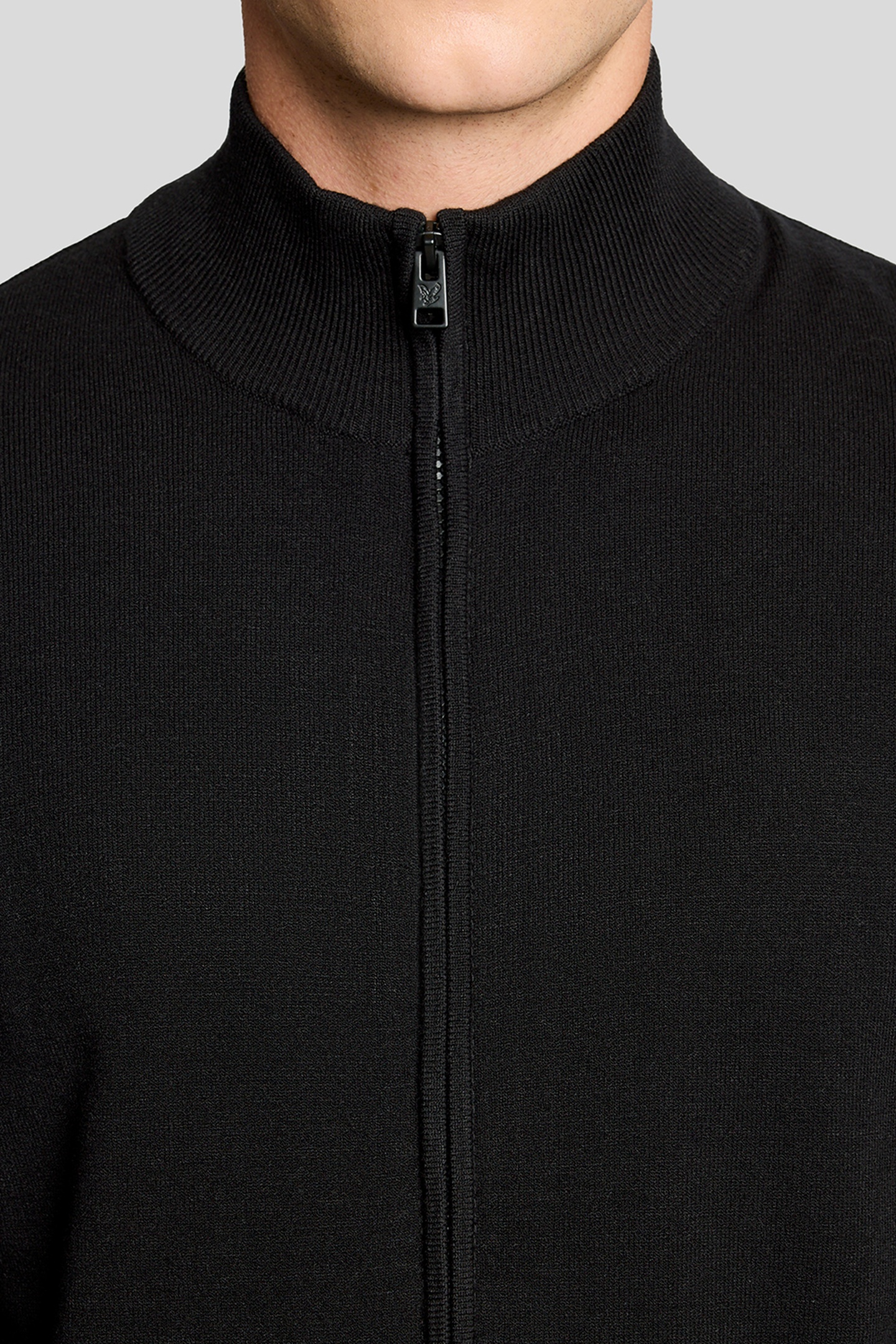MESH LOGO KNITTED TRACK JACKET JET BLACK 3