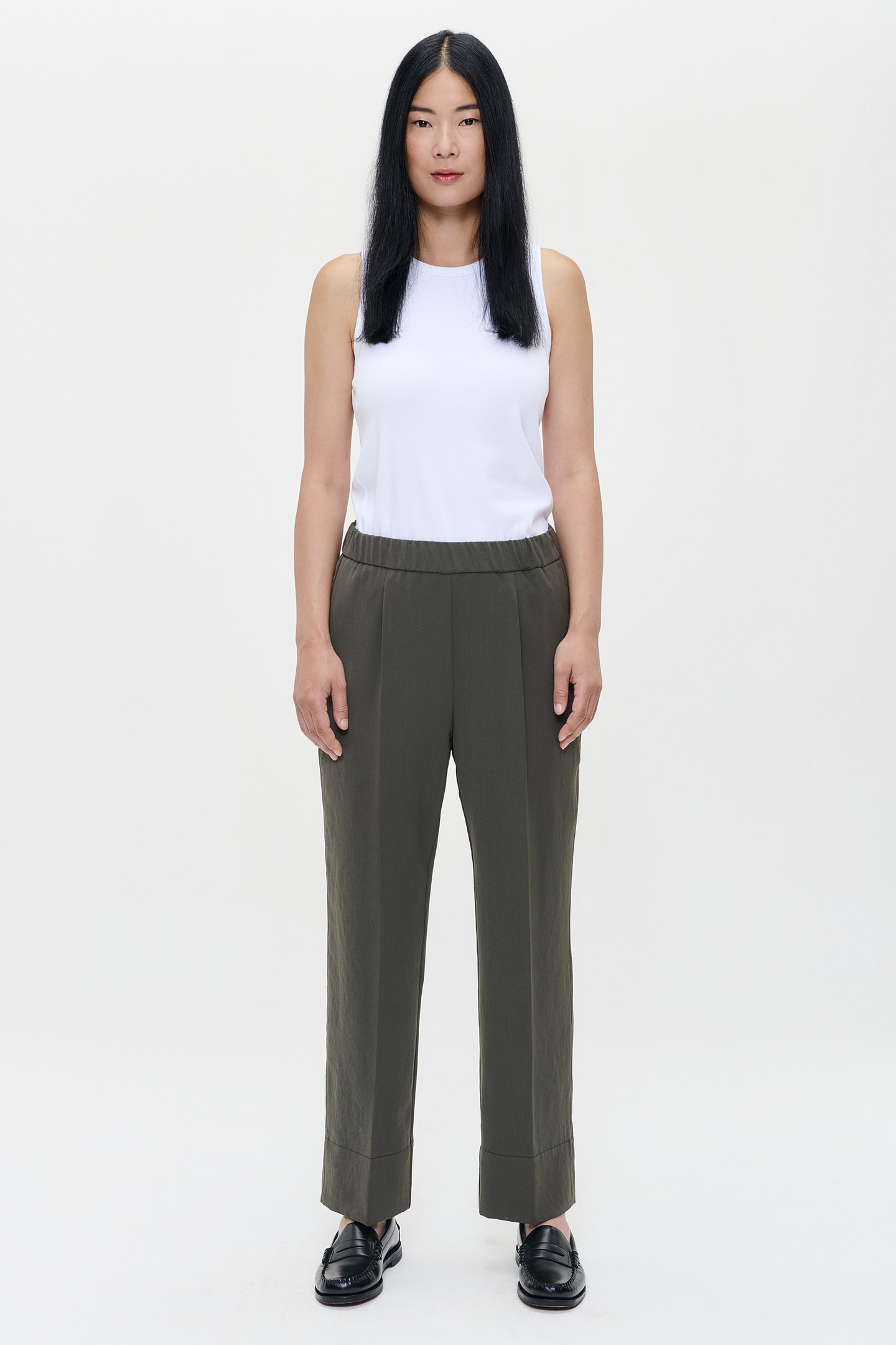 JAPANESE CREPE NEW CHINO GREEN KELP 1