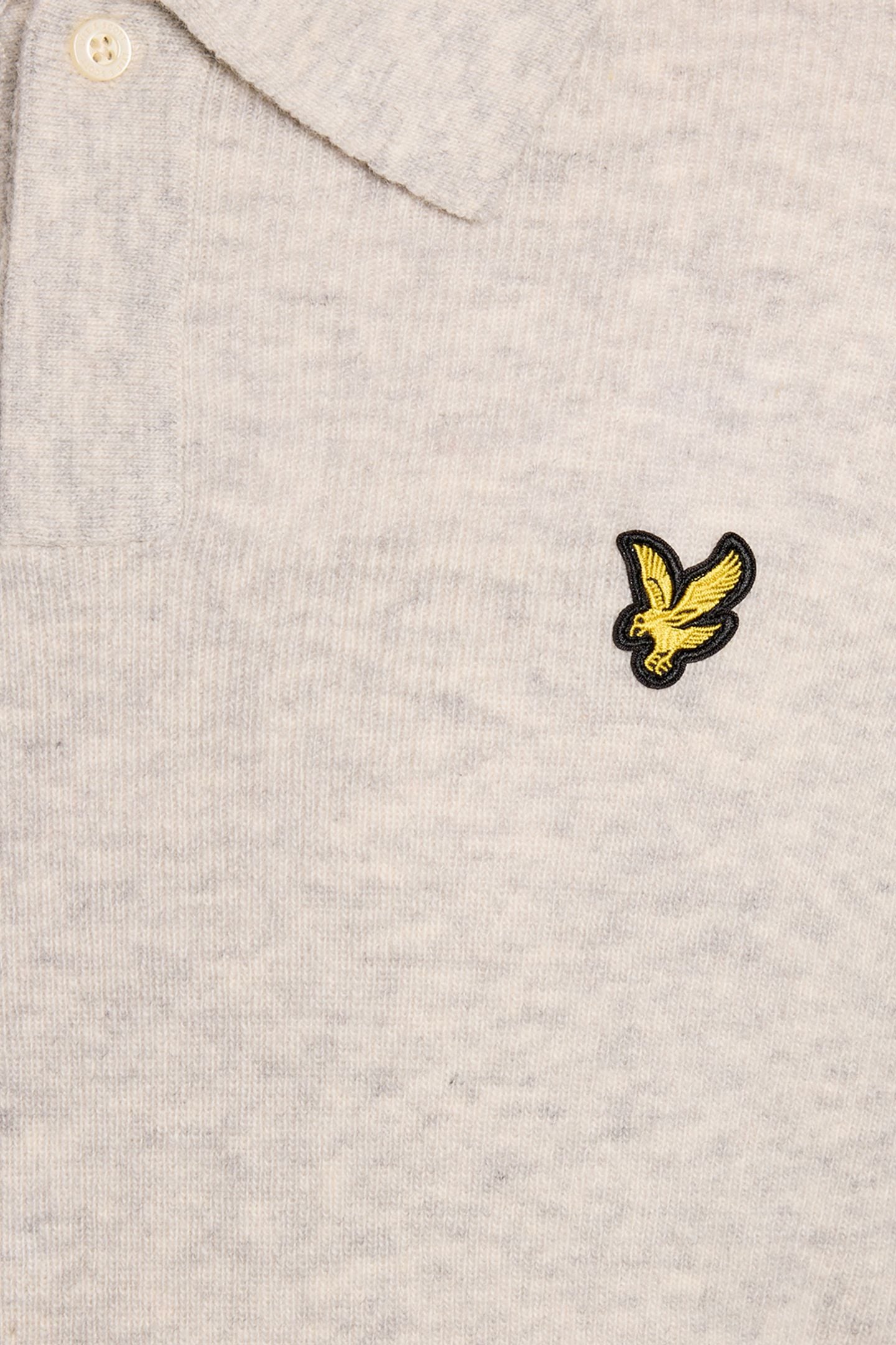 LAMBSWOOL BLEND RUGBY JUMPER LIGHT GREY MARL 4