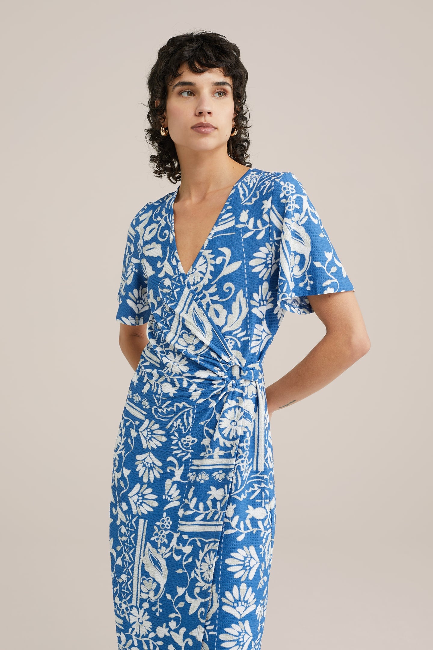 DRESS MID LENGTH BLUE 10