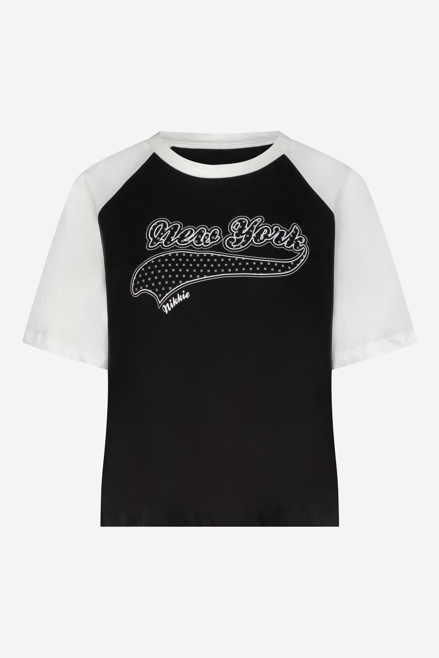 NEW SWIRL T-SHIRT BLACK by NIKKIE