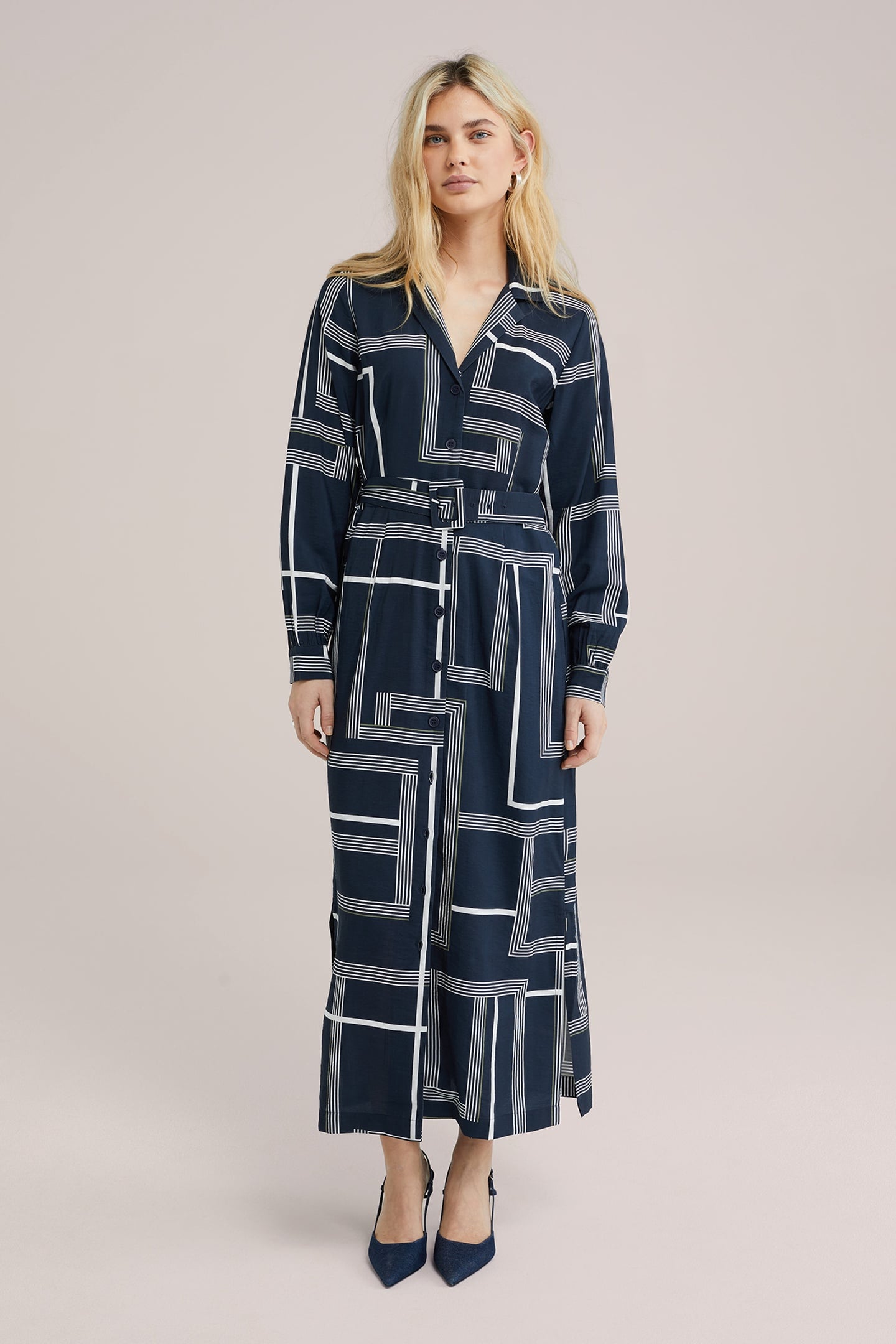 DRESS MID LENGTH NAVY BLUE 9