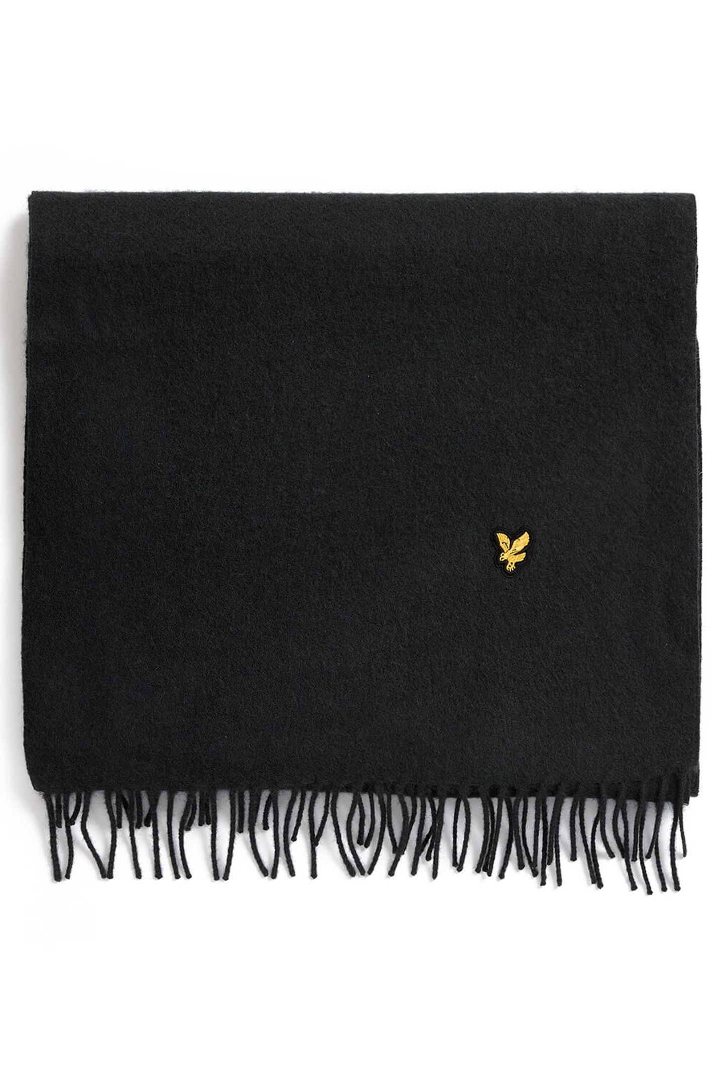 PLAIN LAMBSWOOL SCARF JET BLACK 1
