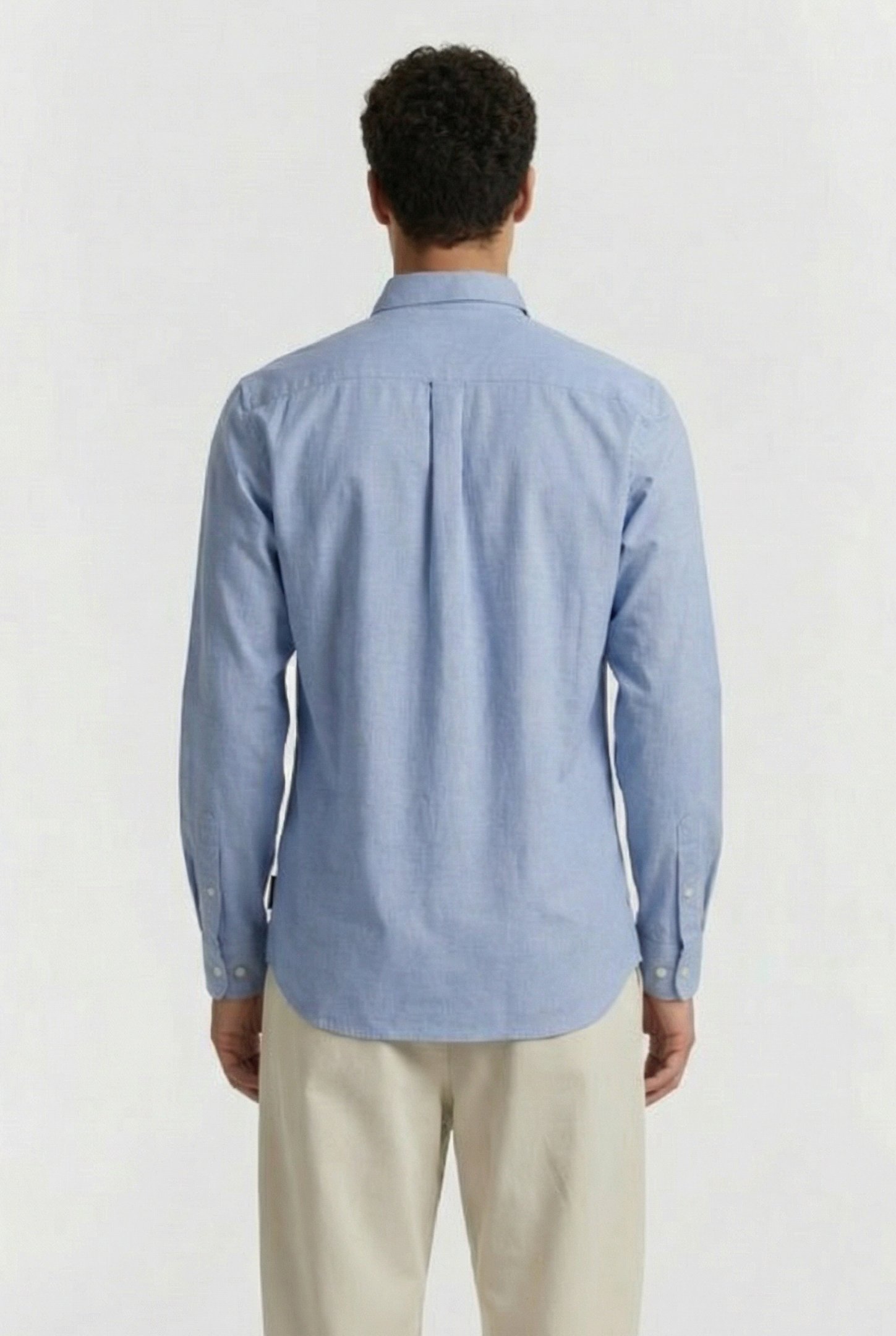 OXFORD LONG SLEEVE SHIRT SKY/MARINE 2