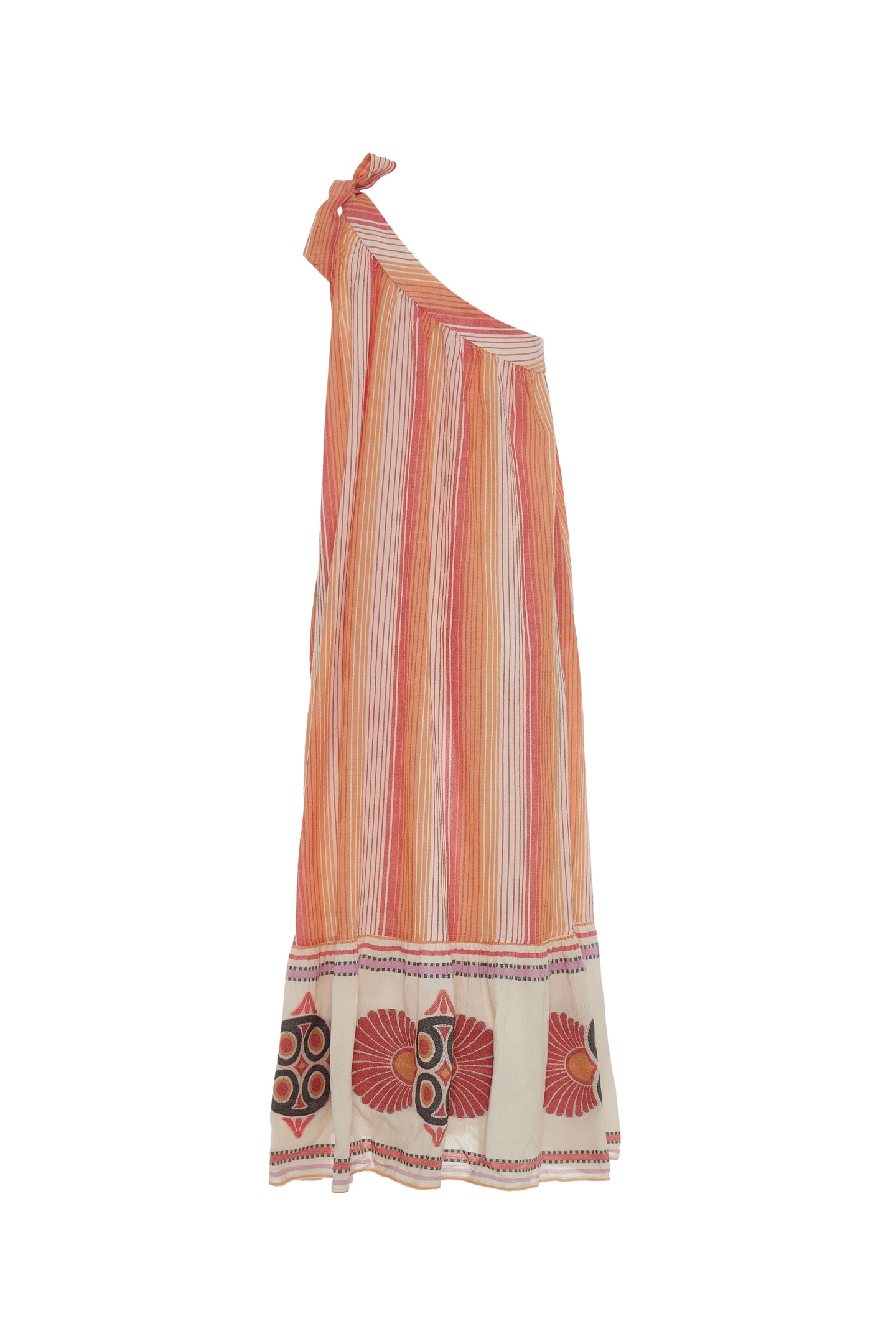 DELPHI LONG DRESS JACQUARD RED ORANGE 2
