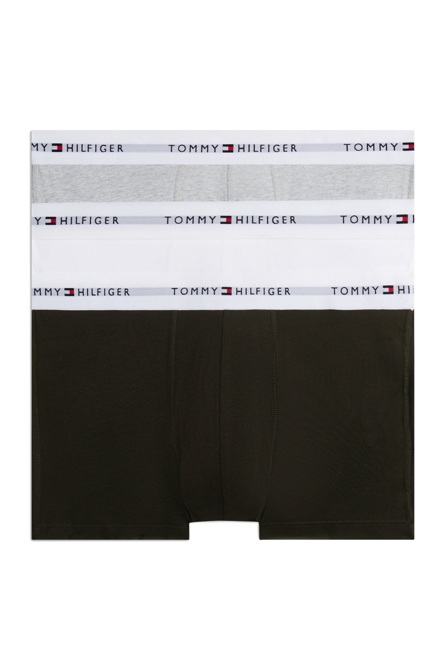 3-PACK LOGO TRUNKS GREY HEATHER/BLACK/WHITE 9