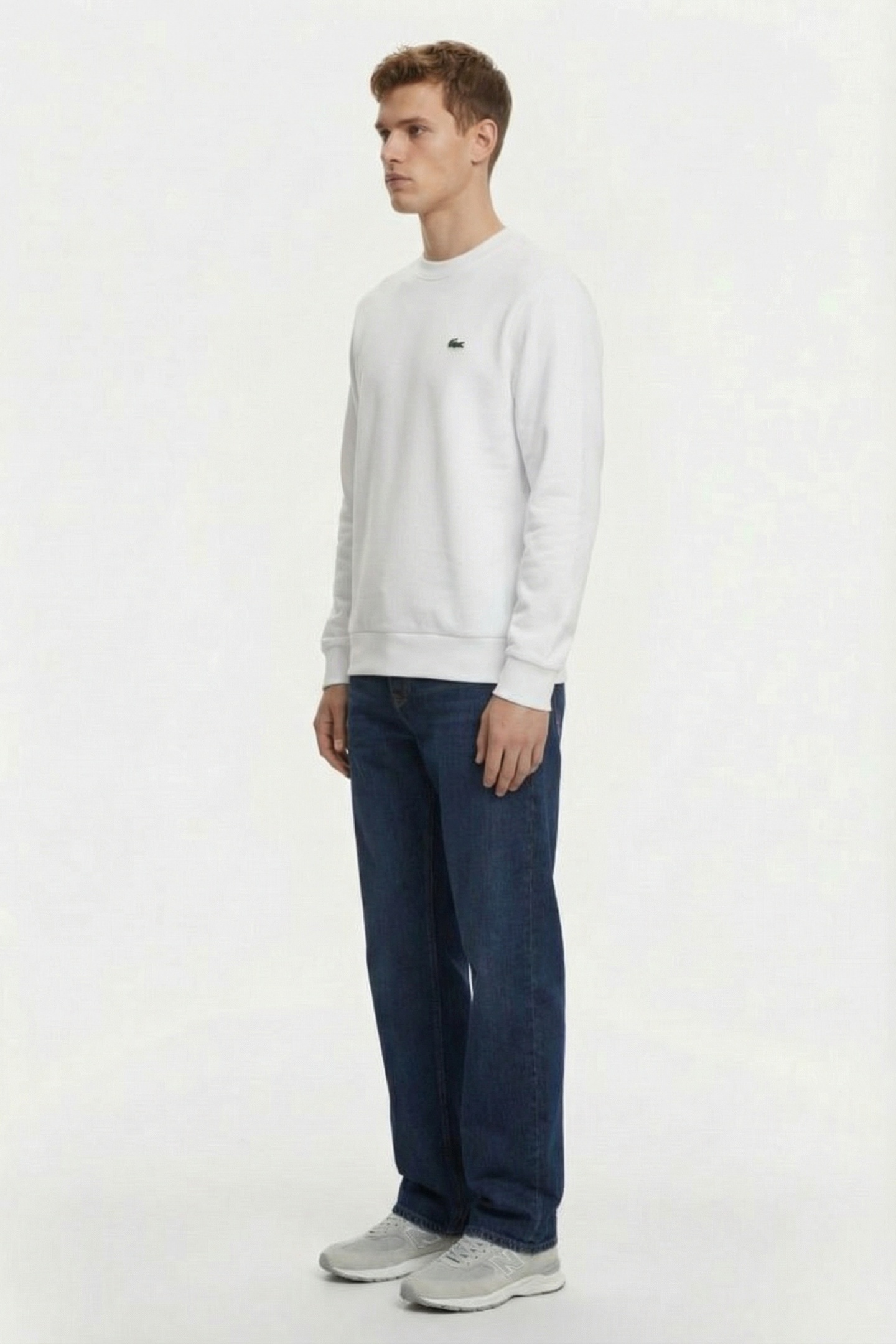 FLEECE CREW NECK SWEATSHIRT WHITE 3