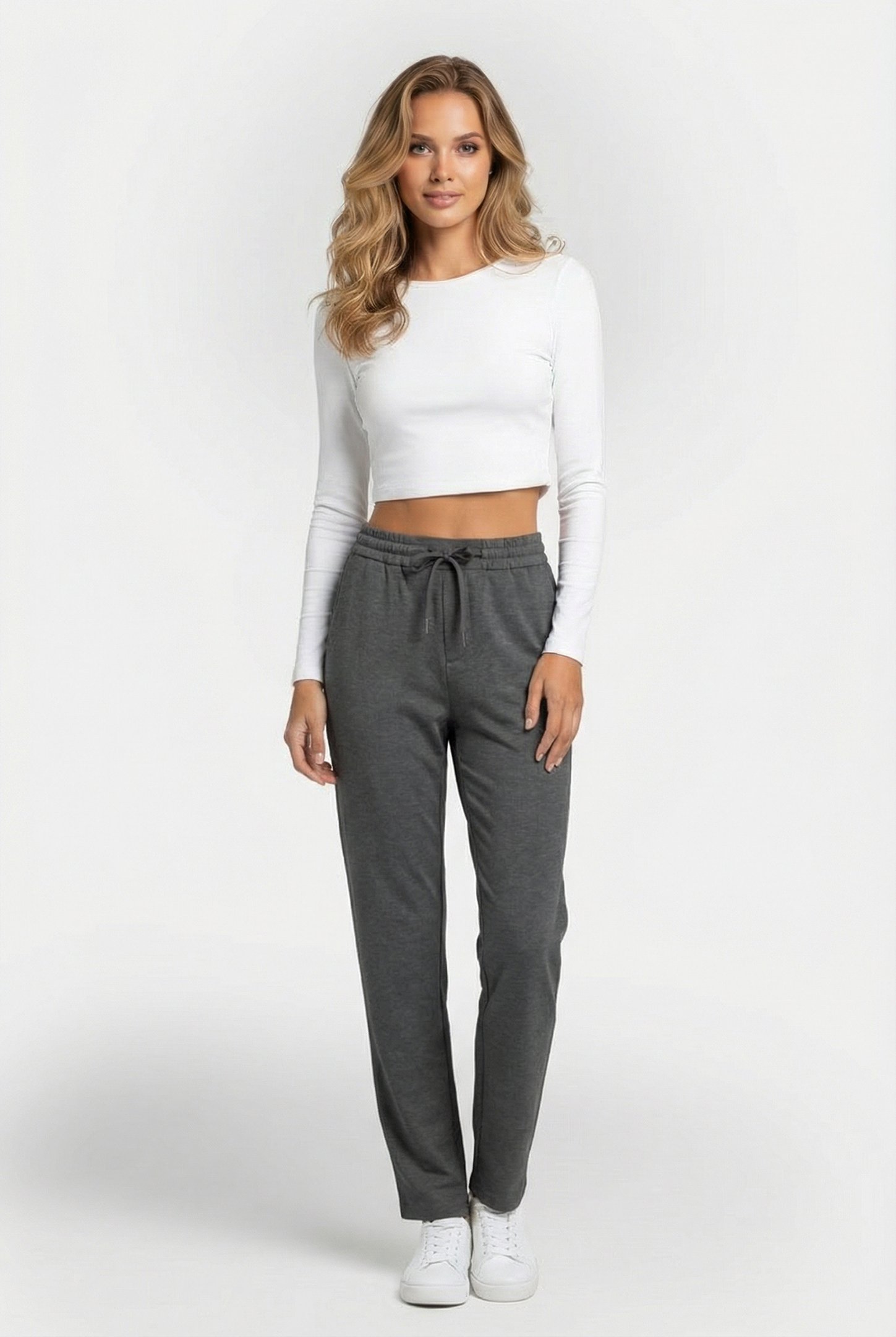 S.OLIVER PANT GREY/BLACK 1