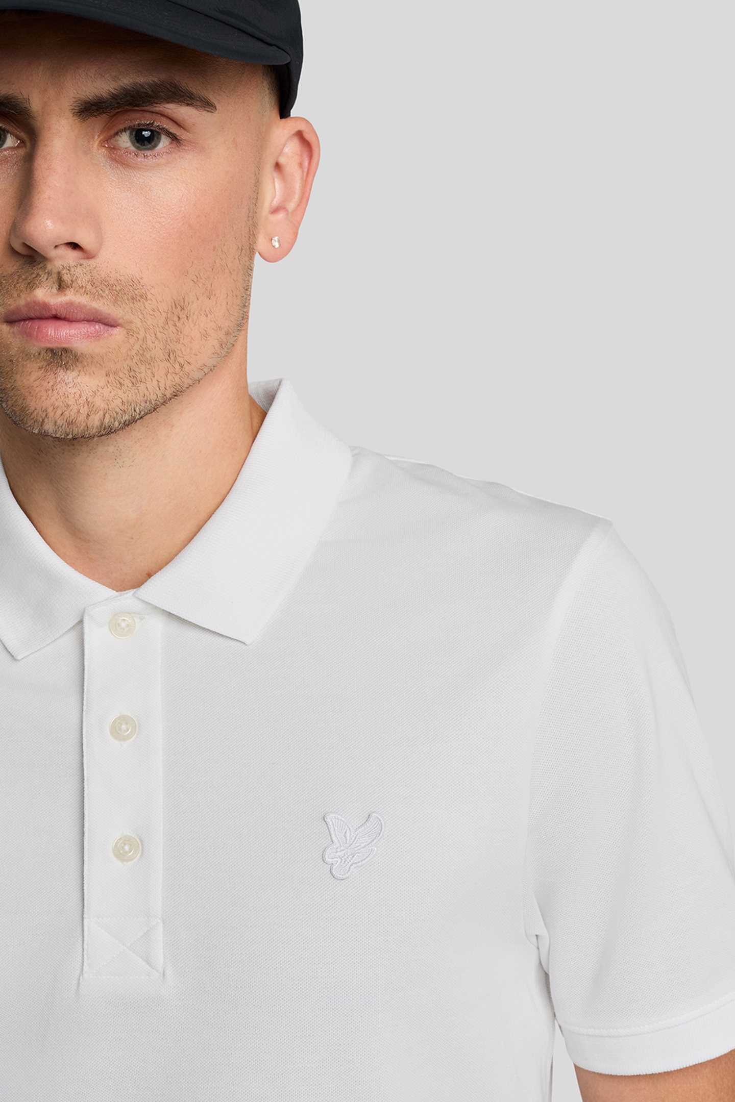 TONAL EAGLE POLO SHIRT WHITE 5