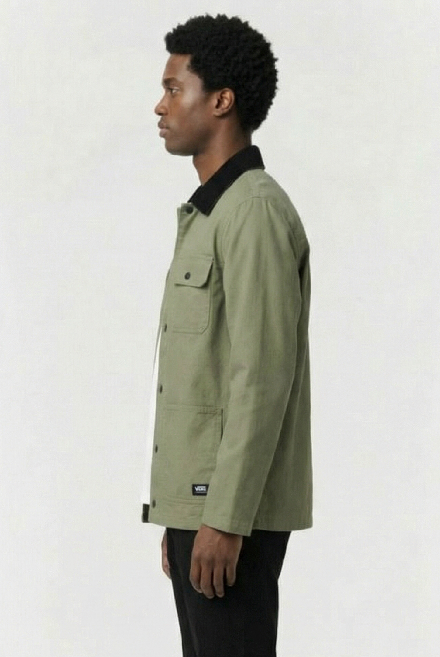 MN DRILL CHORE COAT LODEN GREEN 3