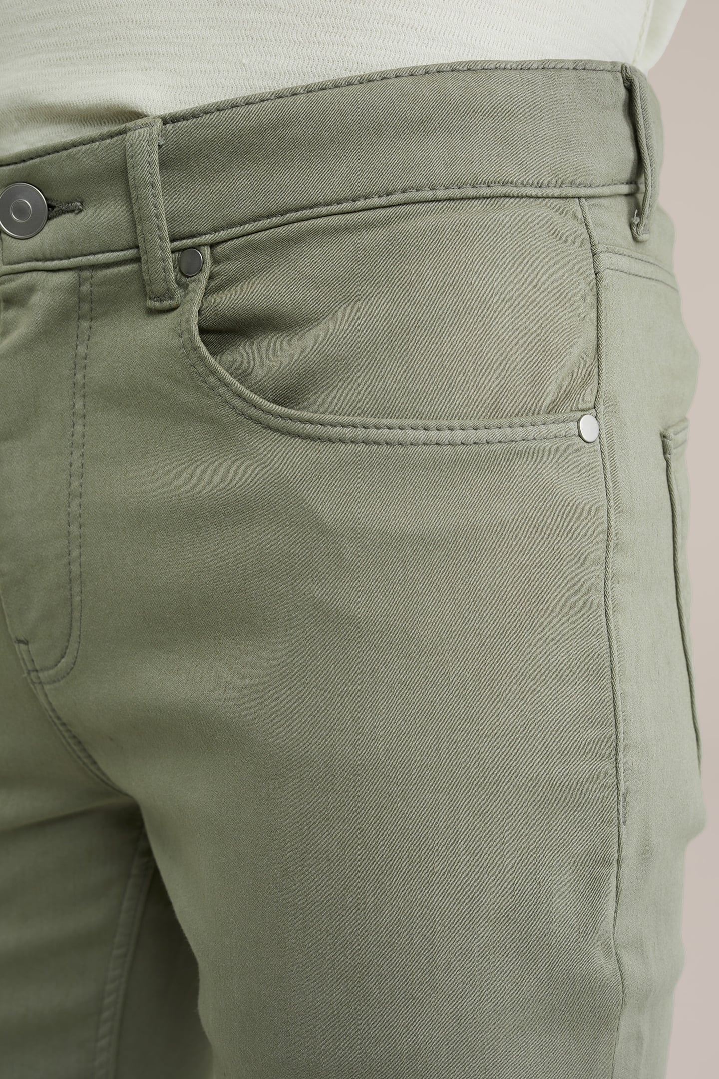 5-POCKET MID WAIST LIGHT GREEN 10