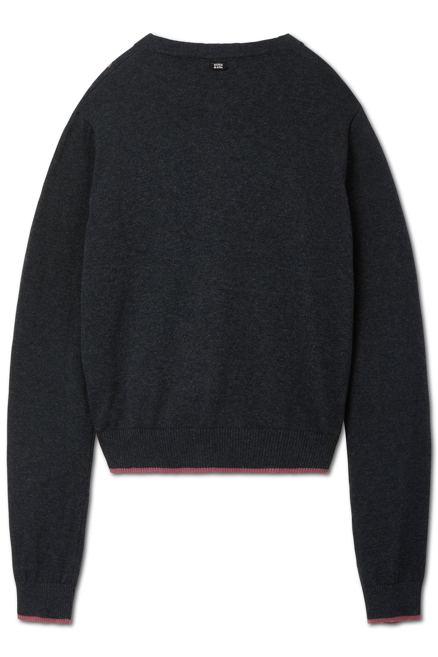 CREW NECK CARDIGAN CHARCOAL GREY HEATHER 4