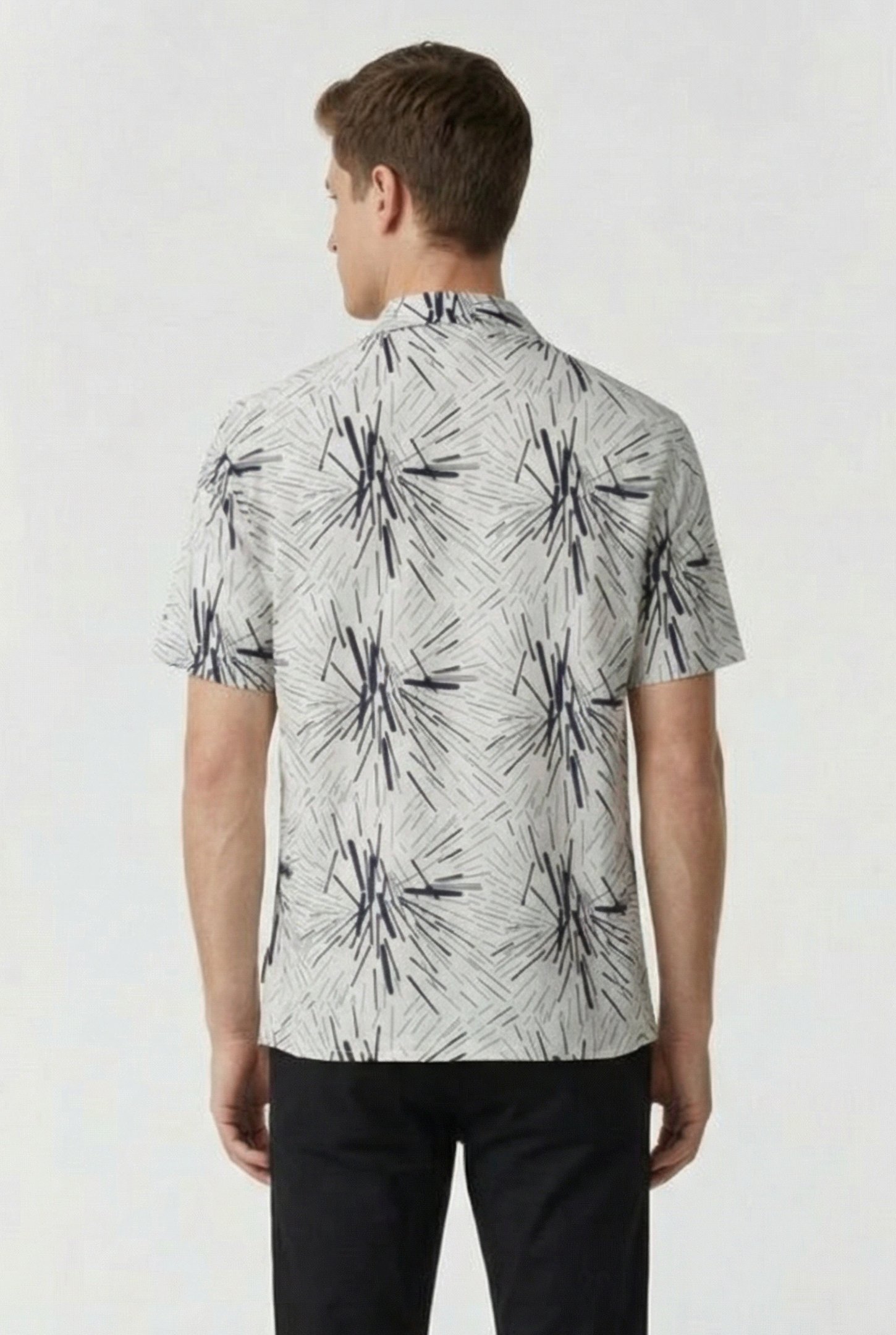 SPLAT VISCOSE REVERE SHORT SLEEVE WHITE 2