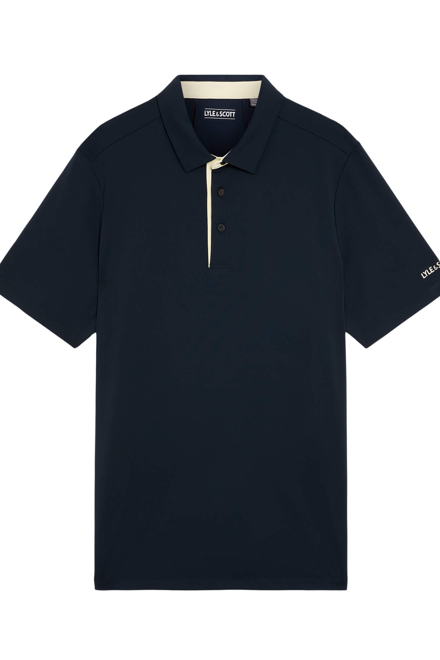 GOLF SHANK BUTTON POLO SHIRT DARK NAVY/SUNRISE YELLOW 4