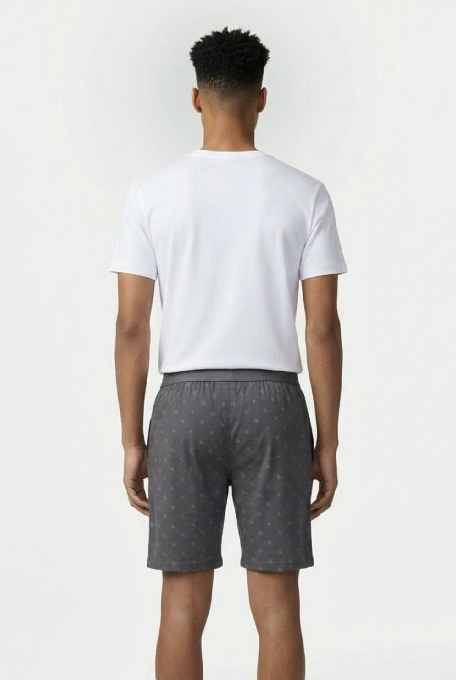 S/S SHORT SET WHITE TOP, D LOGO_SMOKED PEARL BTM 2