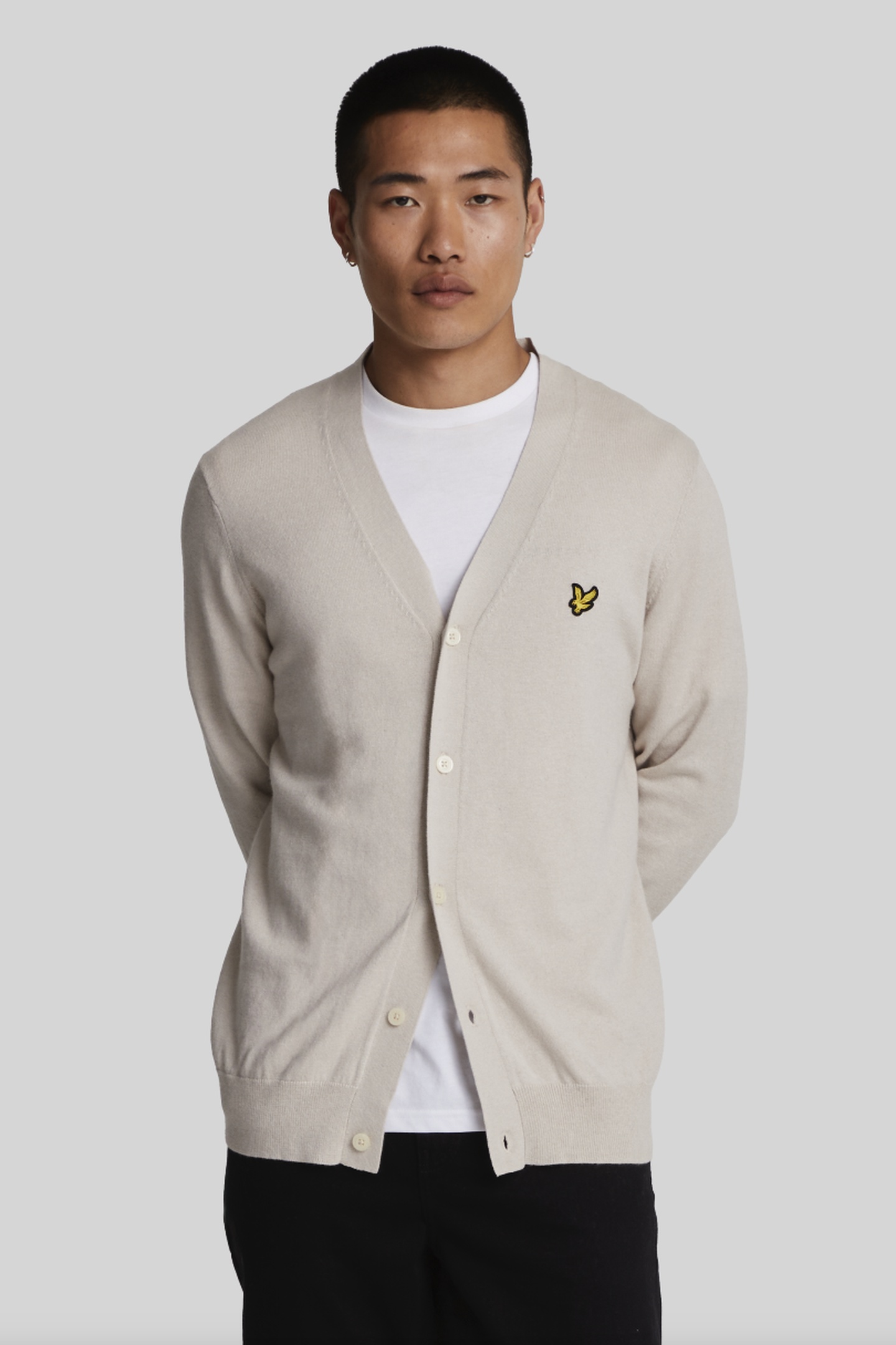 COTTON MERINO V NECK CARDIGAN COVE 2