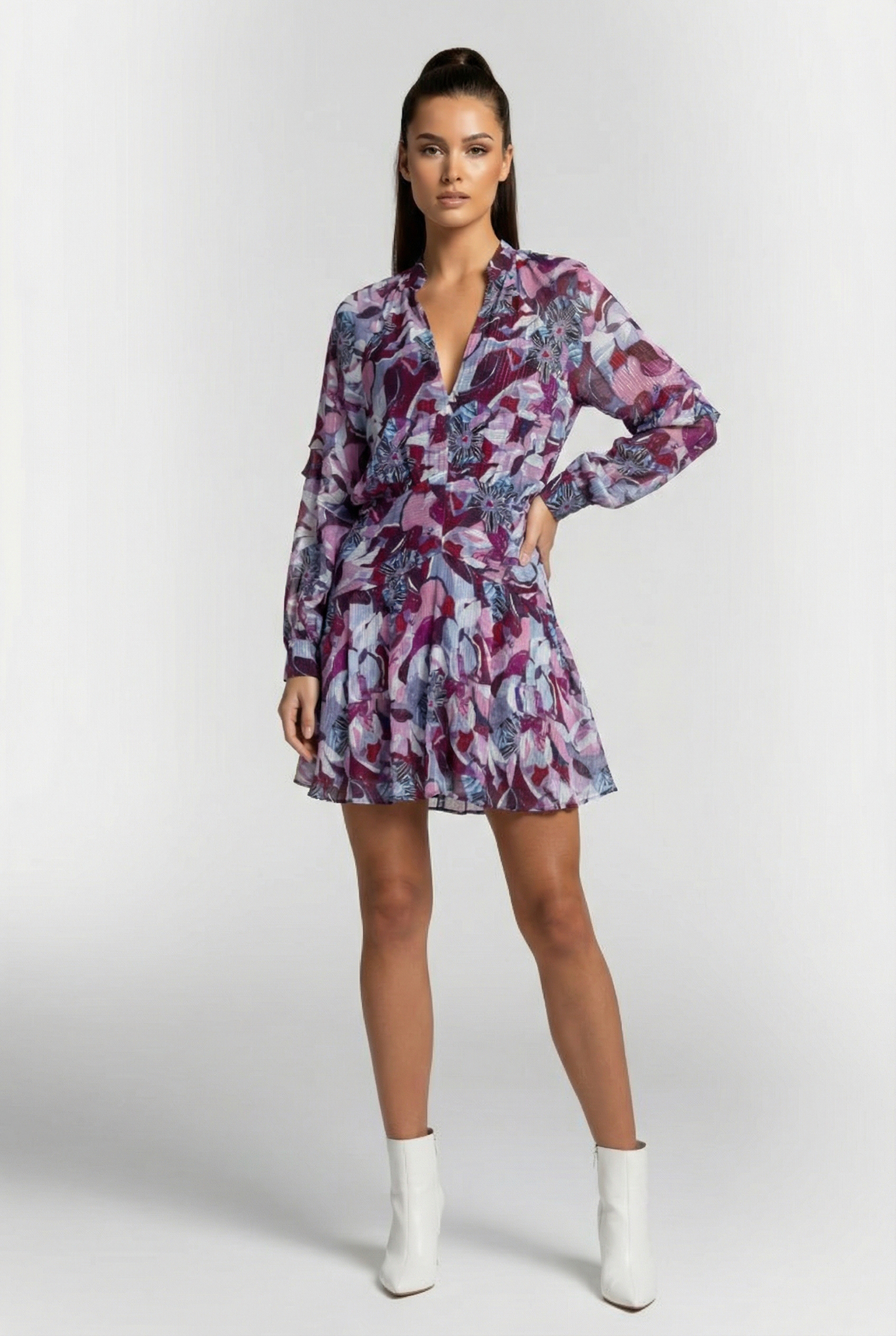 DARSA DRESS PURPLE/MULTICO 1